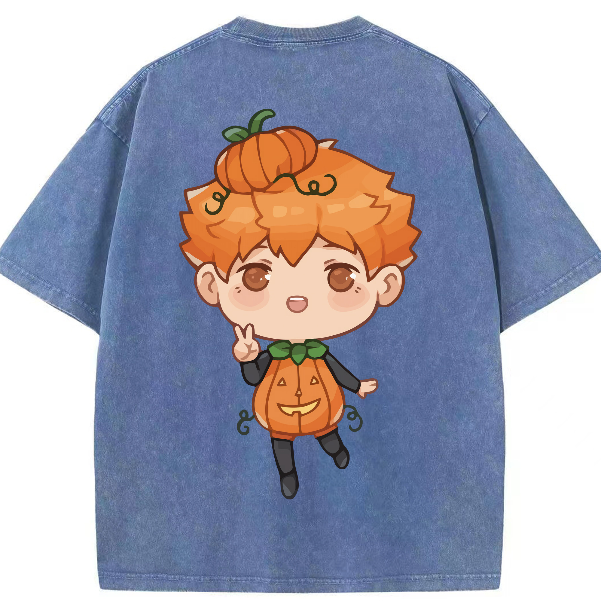 （画像用） ハイキュー!! Haikyu!! 綿100% ヴィンテージ風 半袖Tシャツ（背面プリント）