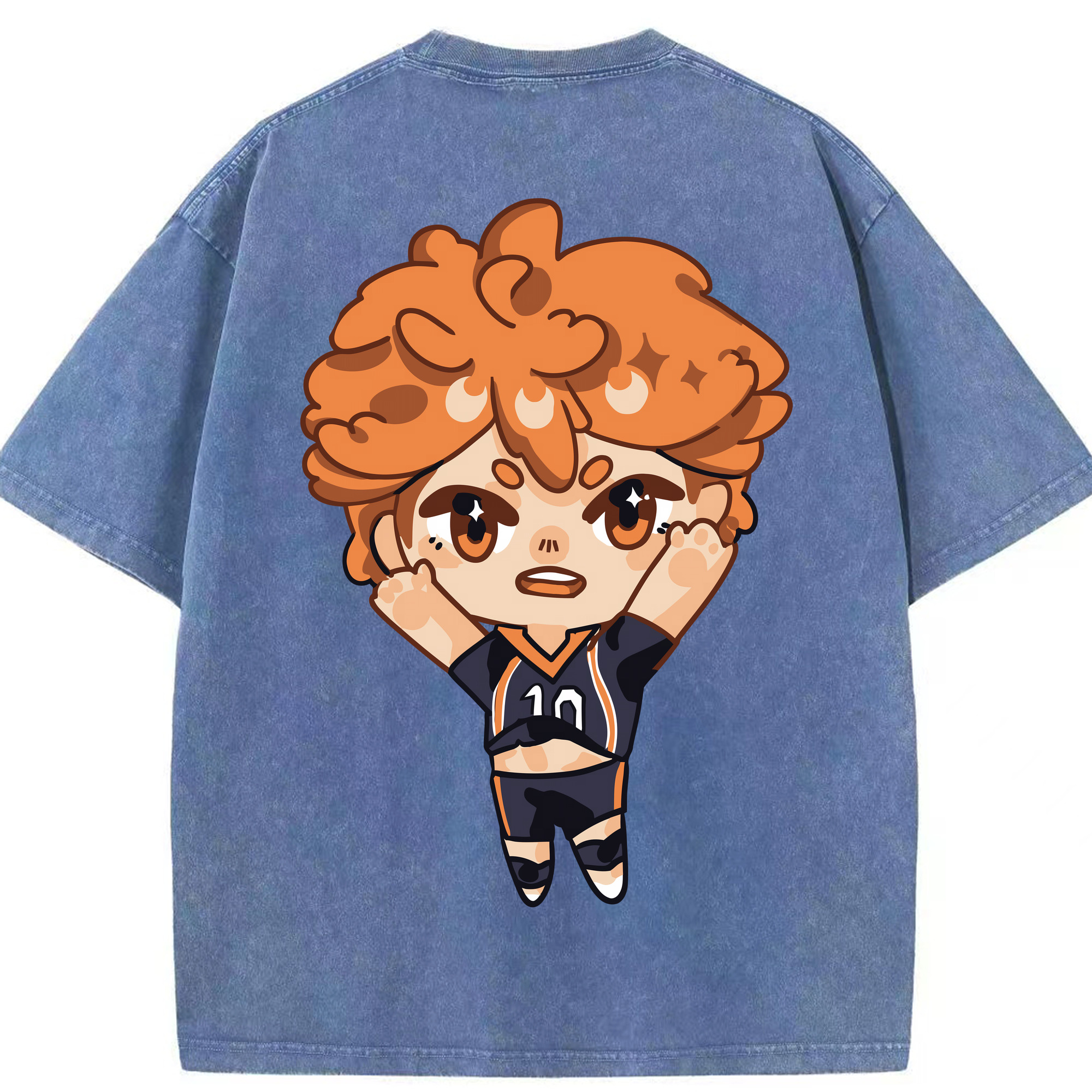 （画像用） ハイキュー!! Haikyu!! 綿100% ヴィンテージ風 半袖Tシャツ（背面プリント）