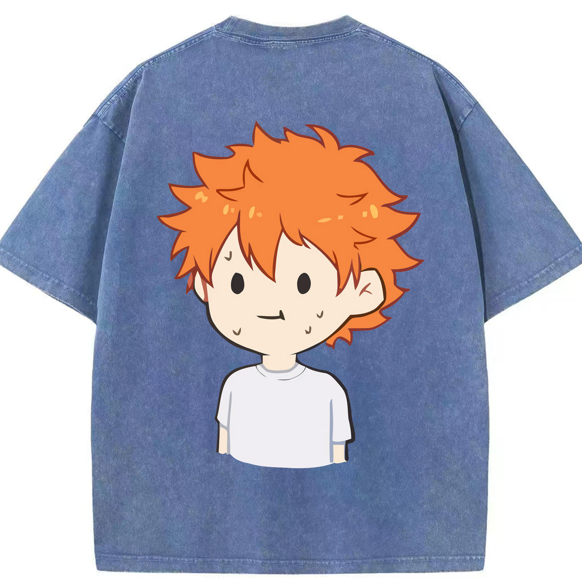 （画像用） ハイキュー!! Haikyu!! 綿100% ヴィンテージ風 半袖Tシャツ（背面プリント）