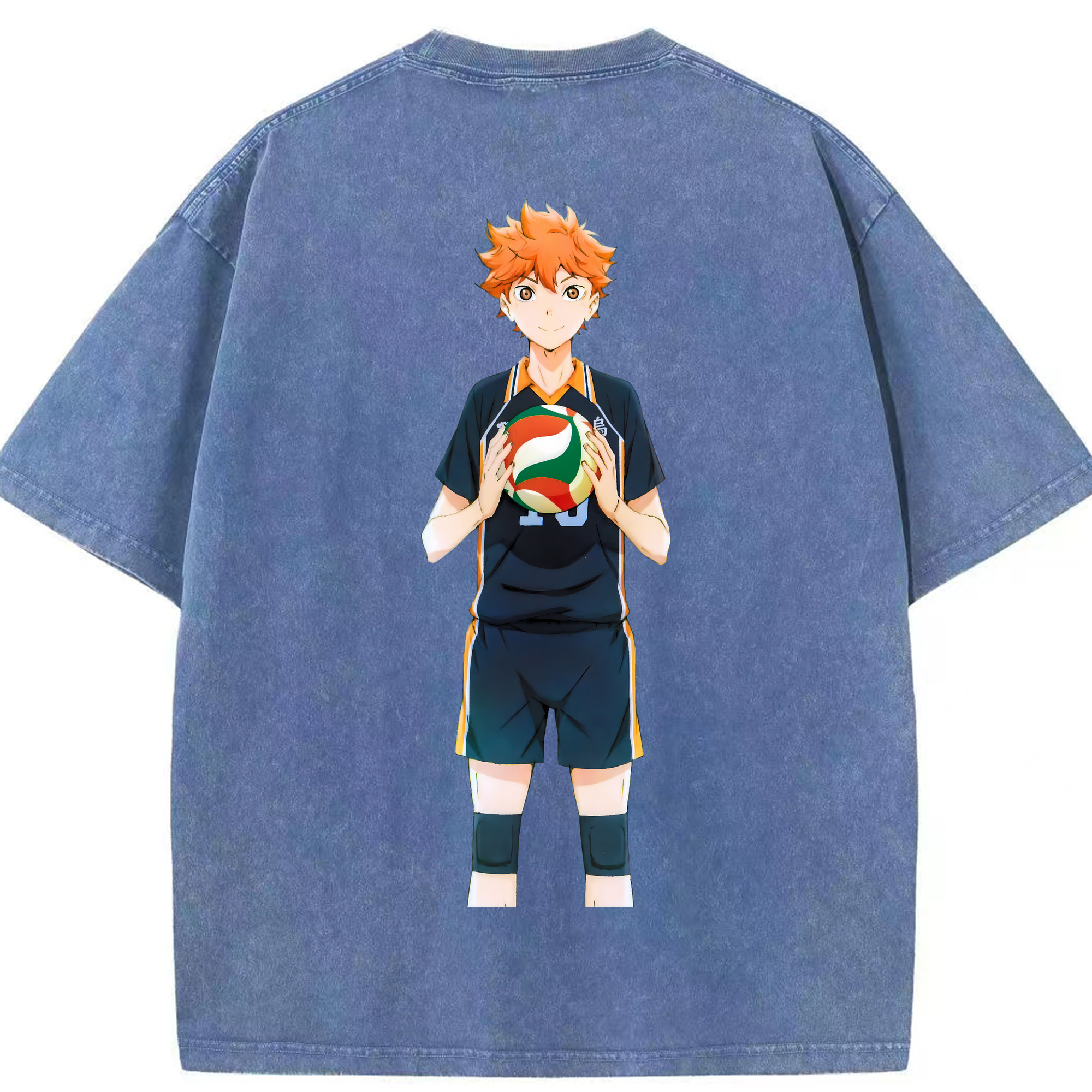 （画像用） ハイキュー!! Haikyu!! 綿100% ヴィンテージ風 半袖Tシャツ（背面プリント）