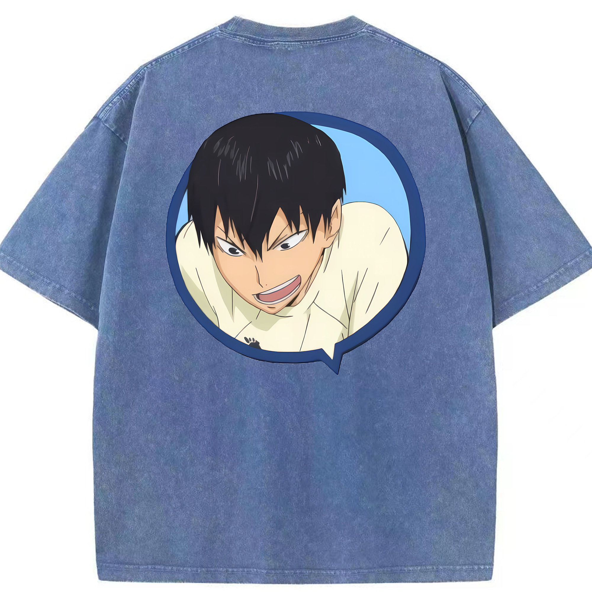 （画像用） ハイキュー!! Haikyu!! 綿100% ヴィンテージ風 半袖Tシャツ（背面プリント）
