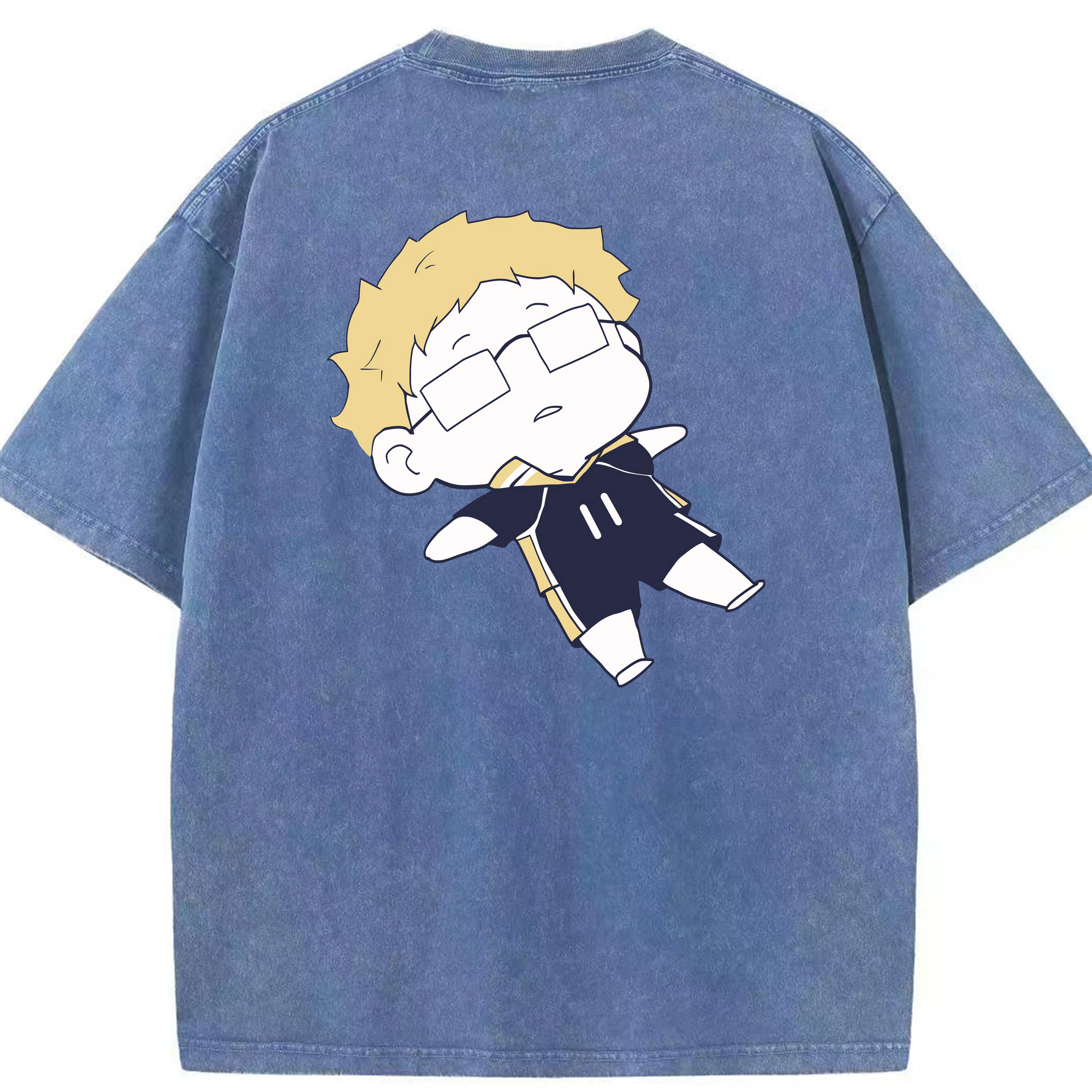 （画像用） ハイキュー!! Haikyu!! 綿100% ヴィンテージ風 半袖Tシャツ（背面プリント）