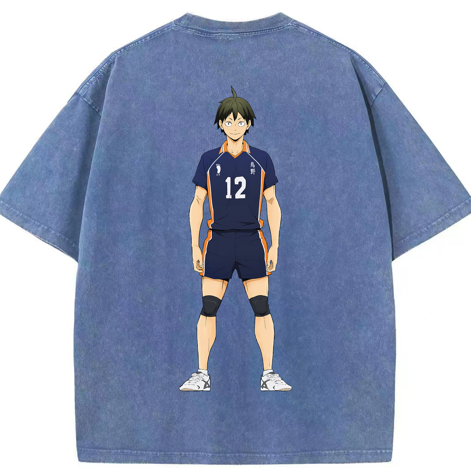 （画像用） ハイキュー!! Haikyu!! 綿100% ヴィンテージ風 半袖Tシャツ（背面プリント）