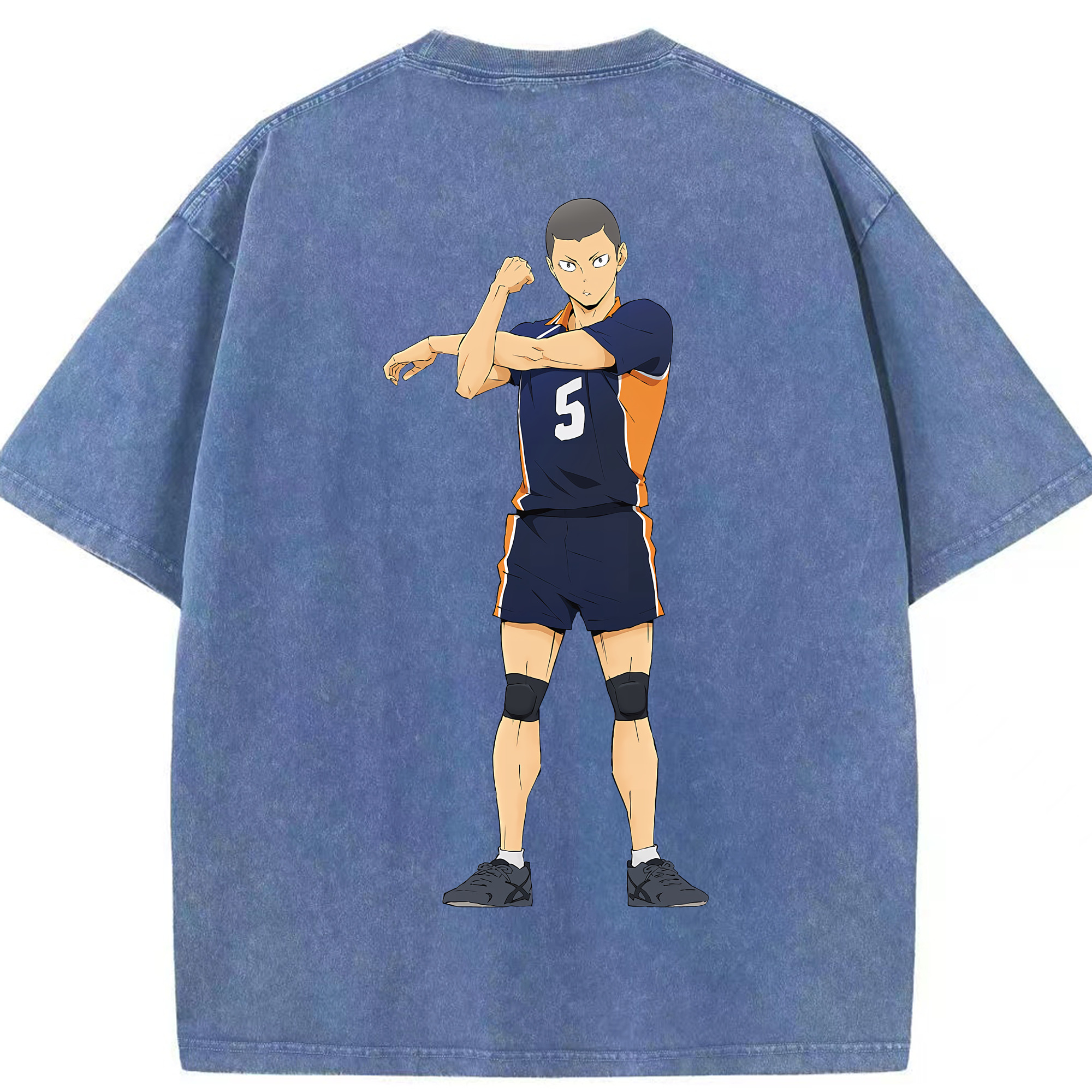 （画像用） ハイキュー!! Haikyu!! 綿100% ヴィンテージ風 半袖Tシャツ（背面プリント）