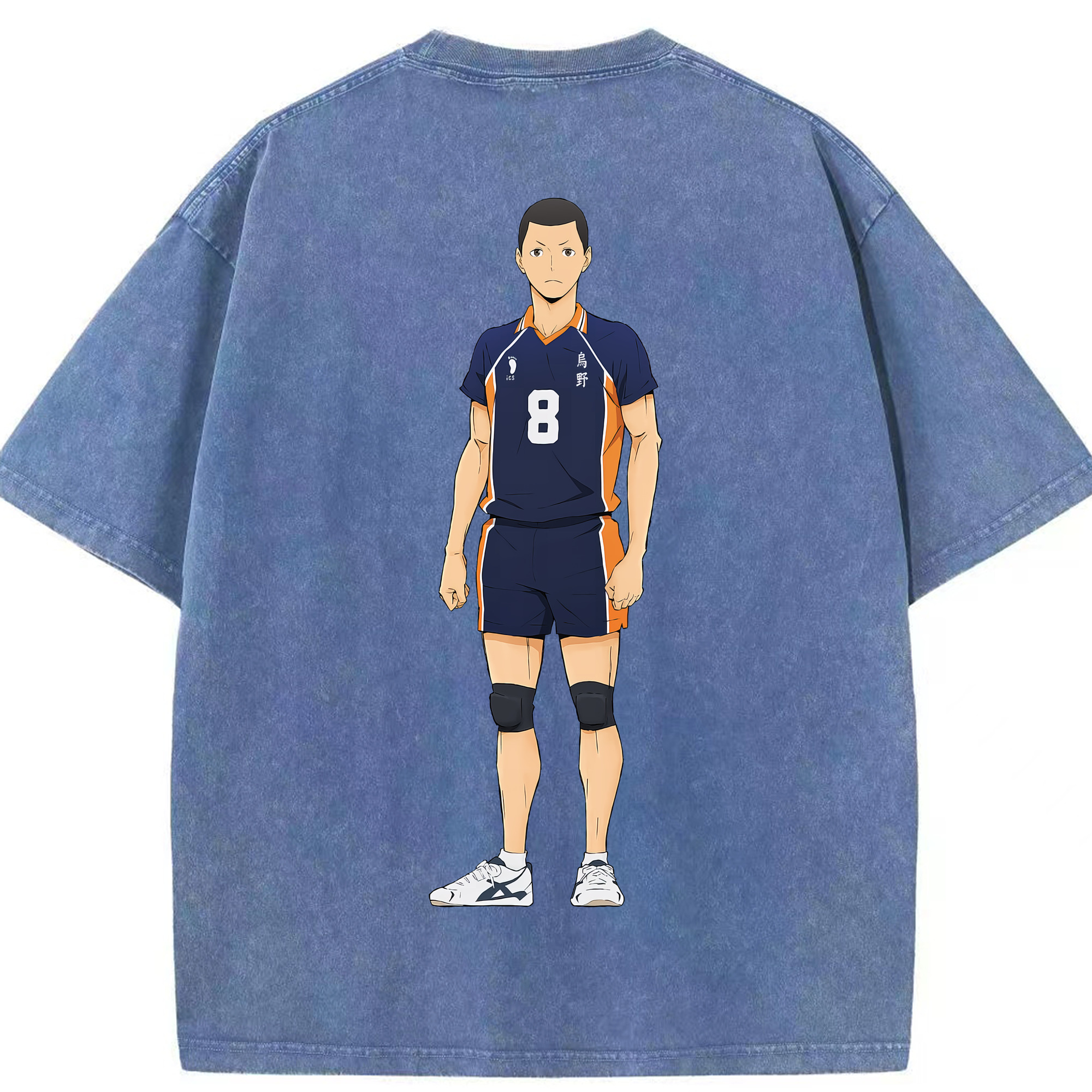 （画像用） ハイキュー!! Haikyu!! 綿100% ヴィンテージ風 半袖Tシャツ（背面プリント）