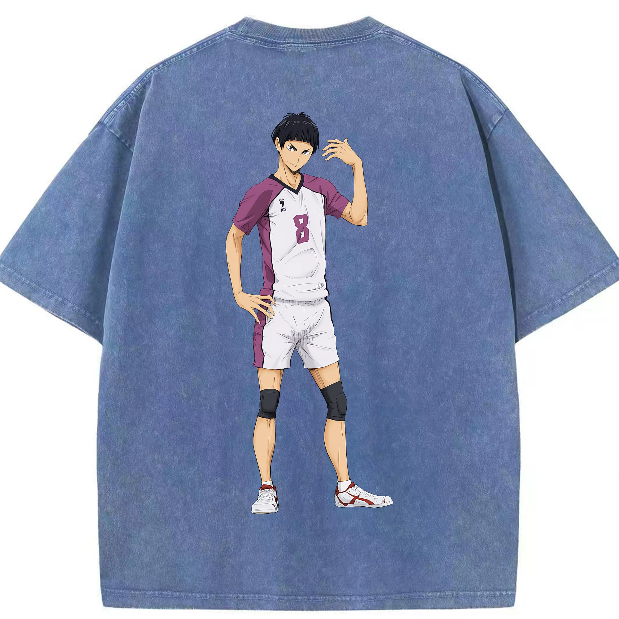 （画像用） ハイキュー!! Haikyu!! 綿100% ヴィンテージ風 半袖Tシャツ（背面プリント）
