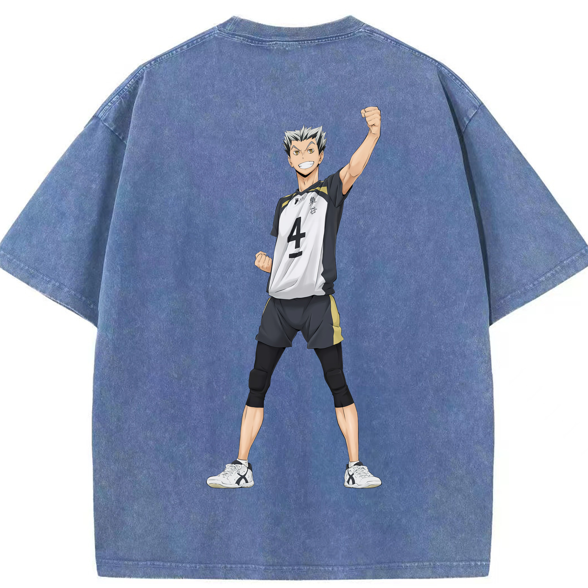 （画像用） ハイキュー!! Haikyu!! 綿100% ヴィンテージ風 半袖Tシャツ（背面プリント）