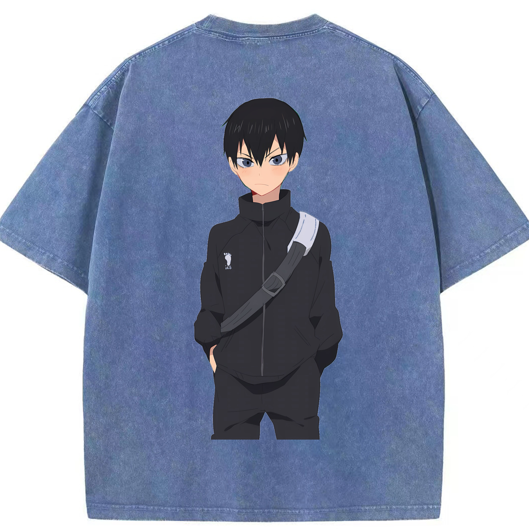（画像用） ハイキュー!! Haikyu!! 綿100% ヴィンテージ風 半袖Tシャツ（背面プリント）