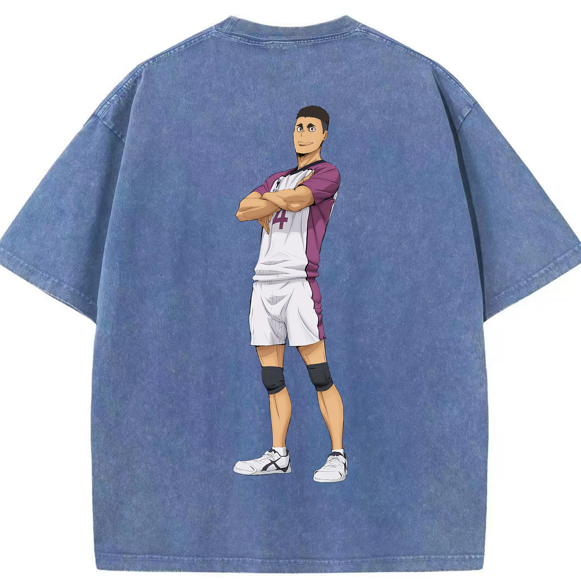 （画像用） ハイキュー!! Haikyu!! 綿100% ヴィンテージ風 半袖Tシャツ（背面プリント）