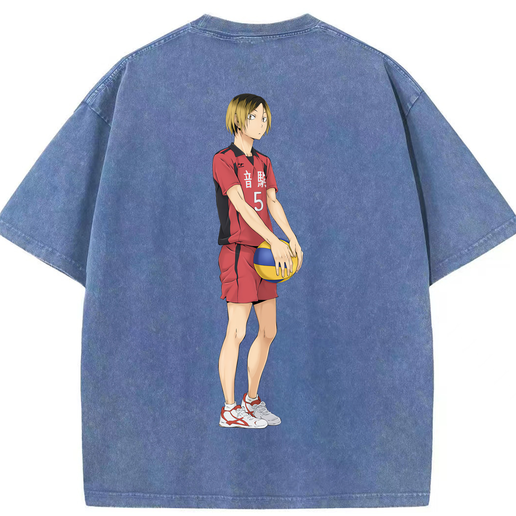 （画像用） ハイキュー!! Haikyu!! 綿100% ヴィンテージ風 半袖Tシャツ（背面プリント）