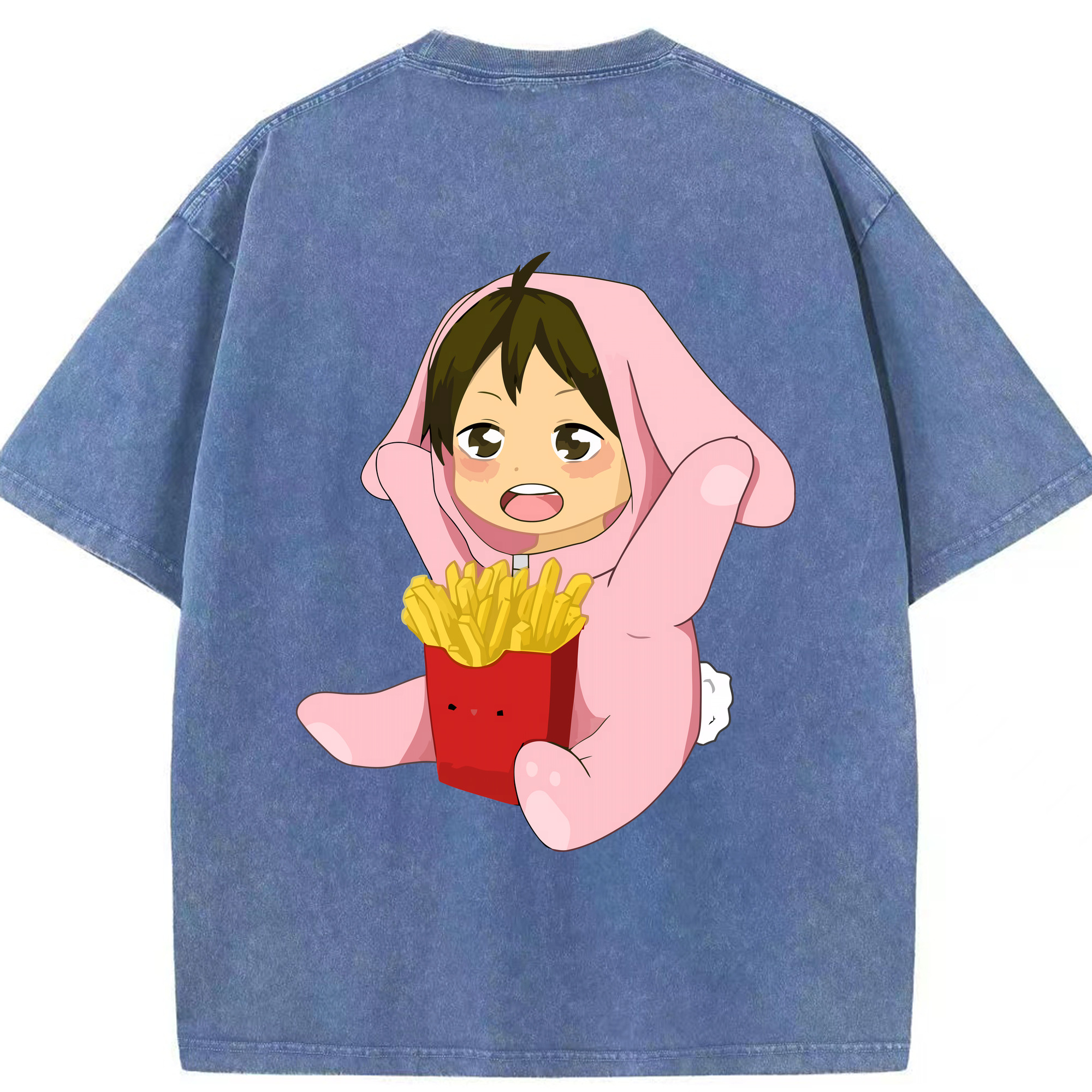 （画像用） ハイキュー!! Haikyu!! 綿100% ヴィンテージ風 半袖Tシャツ（背面プリント）