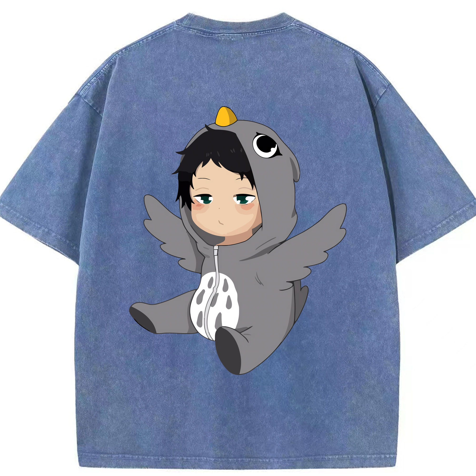 （画像用） ハイキュー!! Haikyu!! 綿100% ヴィンテージ風 半袖Tシャツ（背面プリント）