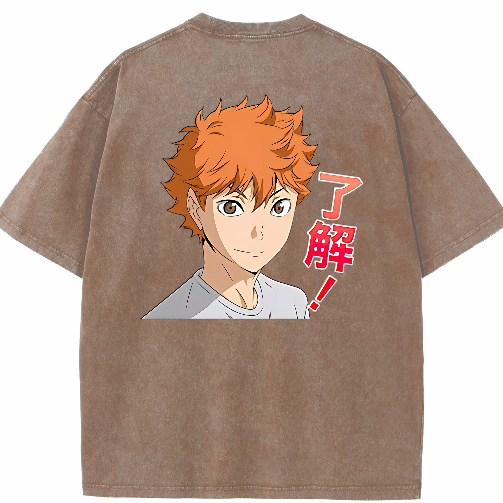 （画像用） ハイキュー!! Haikyu!! 綿100% ヴィンテージ風 半袖Tシャツ（背面プリント）