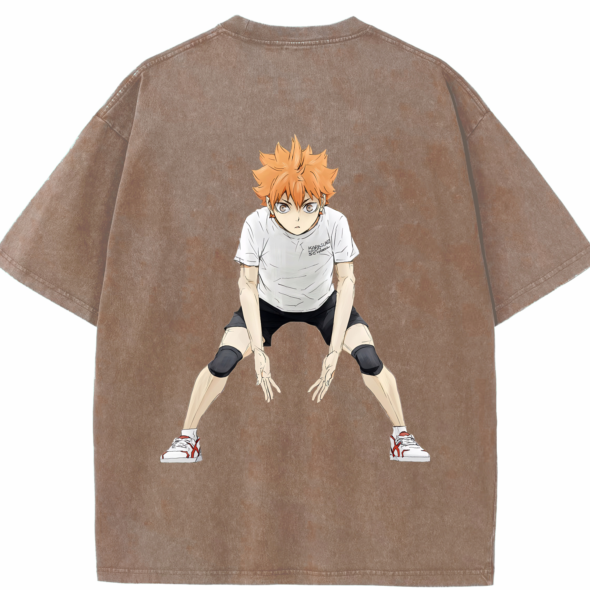 （画像用） ハイキュー!! Haikyu!! 綿100% ヴィンテージ風 半袖Tシャツ（背面プリント）