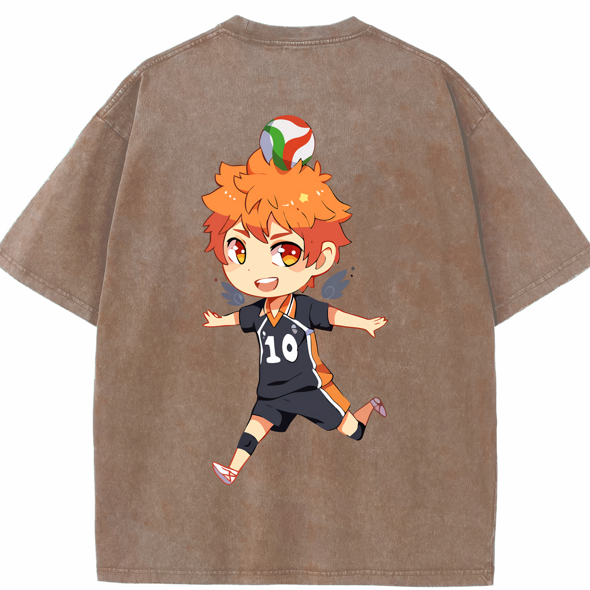 （画像用） ハイキュー!! Haikyu!! 綿100% ヴィンテージ風 半袖Tシャツ（背面プリント）
