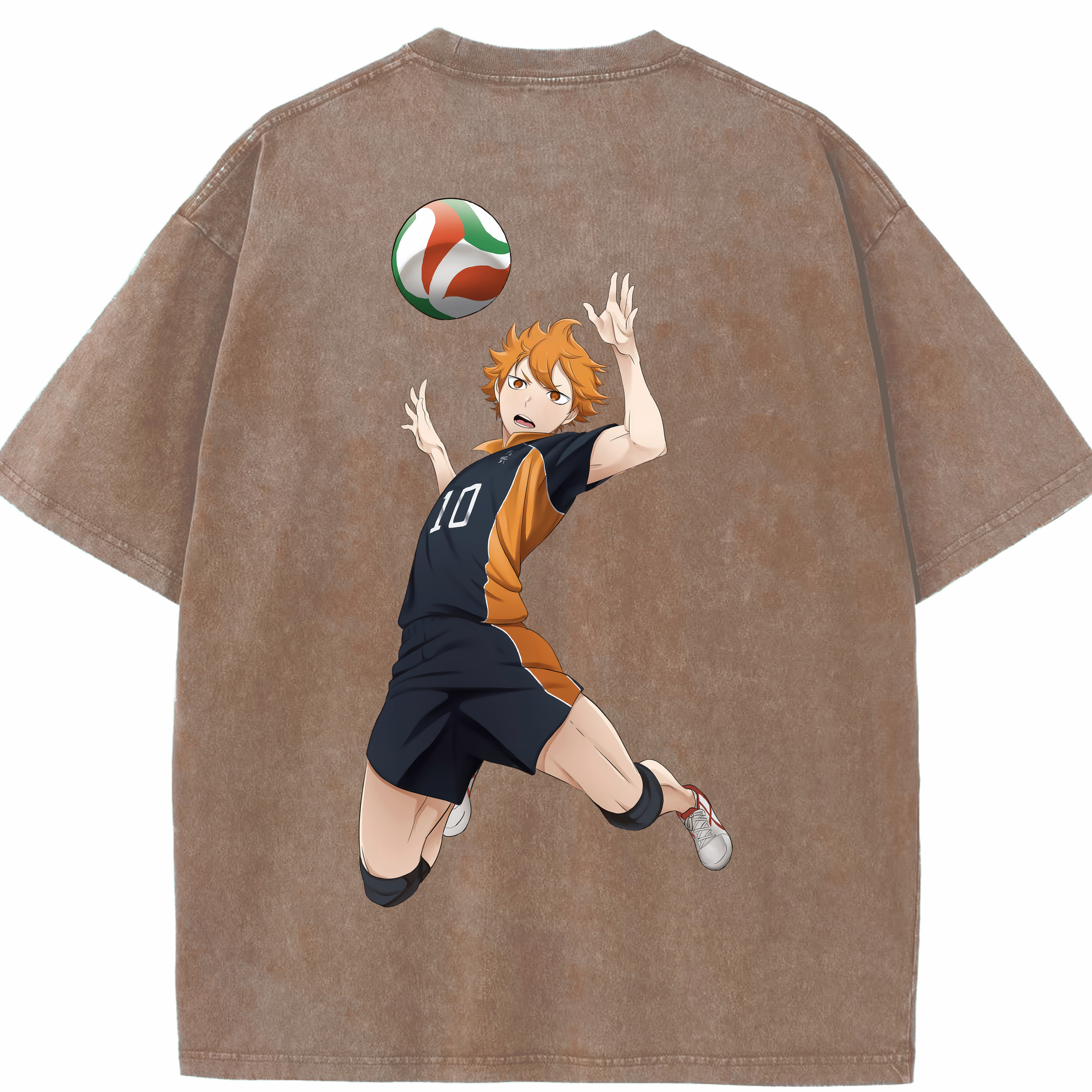 （画像用） ハイキュー!! Haikyu!! 綿100% ヴィンテージ風 半袖Tシャツ（背面プリント）
