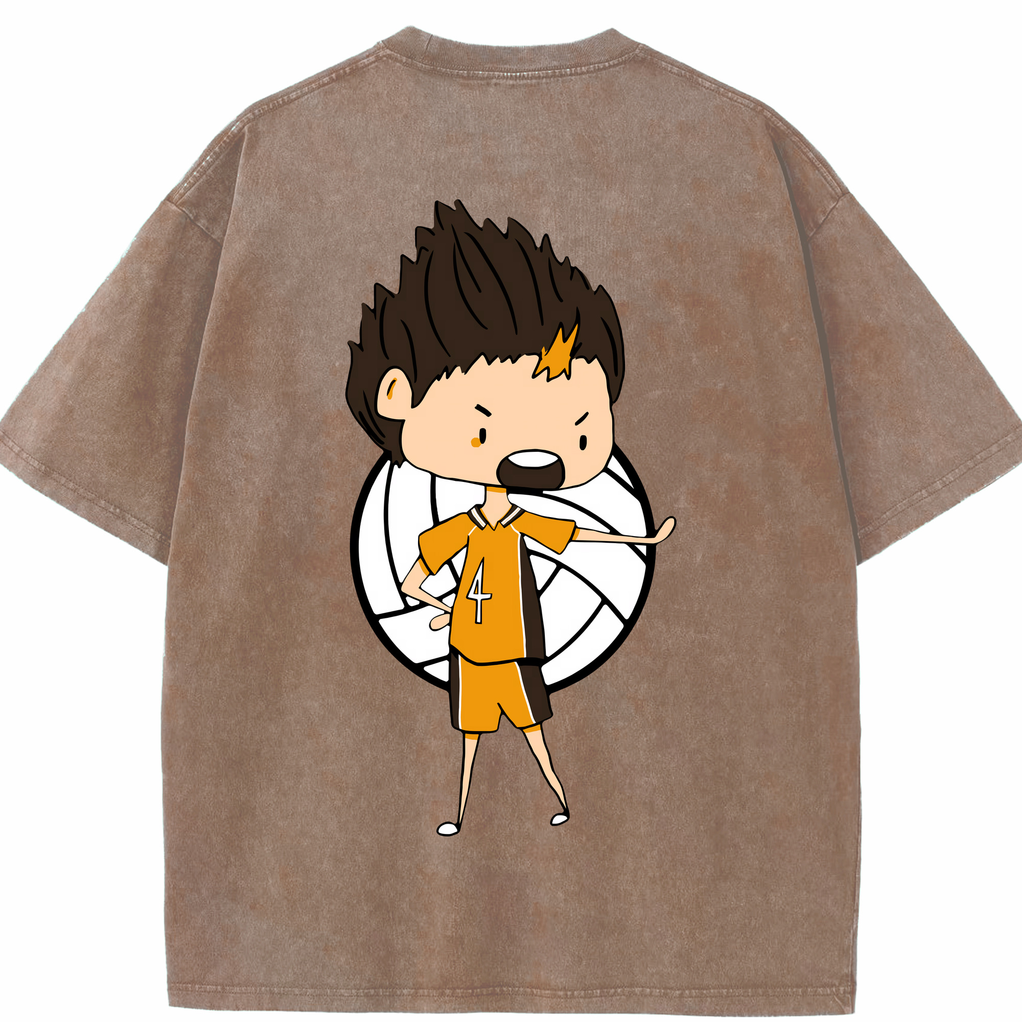 （画像用） ハイキュー!! Haikyu!! 綿100% ヴィンテージ風 半袖Tシャツ（背面プリント）