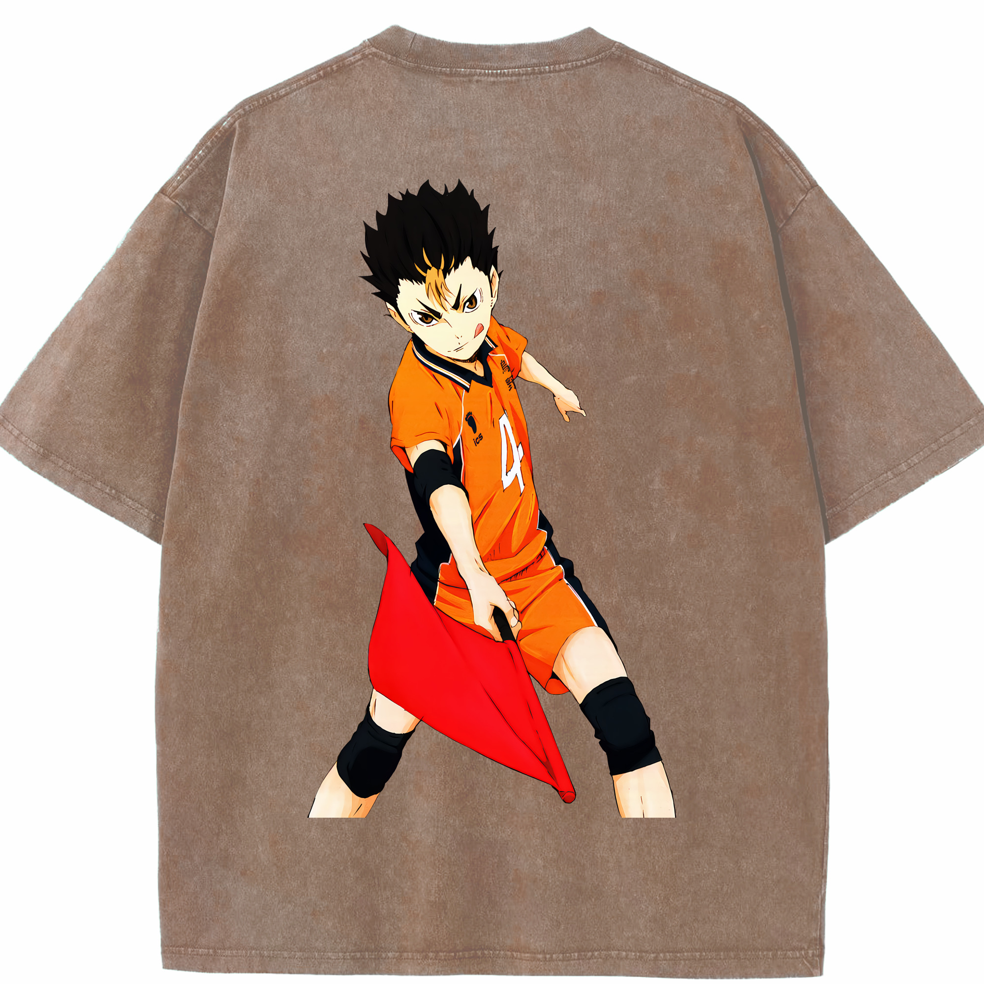 （画像用） ハイキュー!! Haikyu!! 綿100% ヴィンテージ風 半袖Tシャツ（背面プリント）