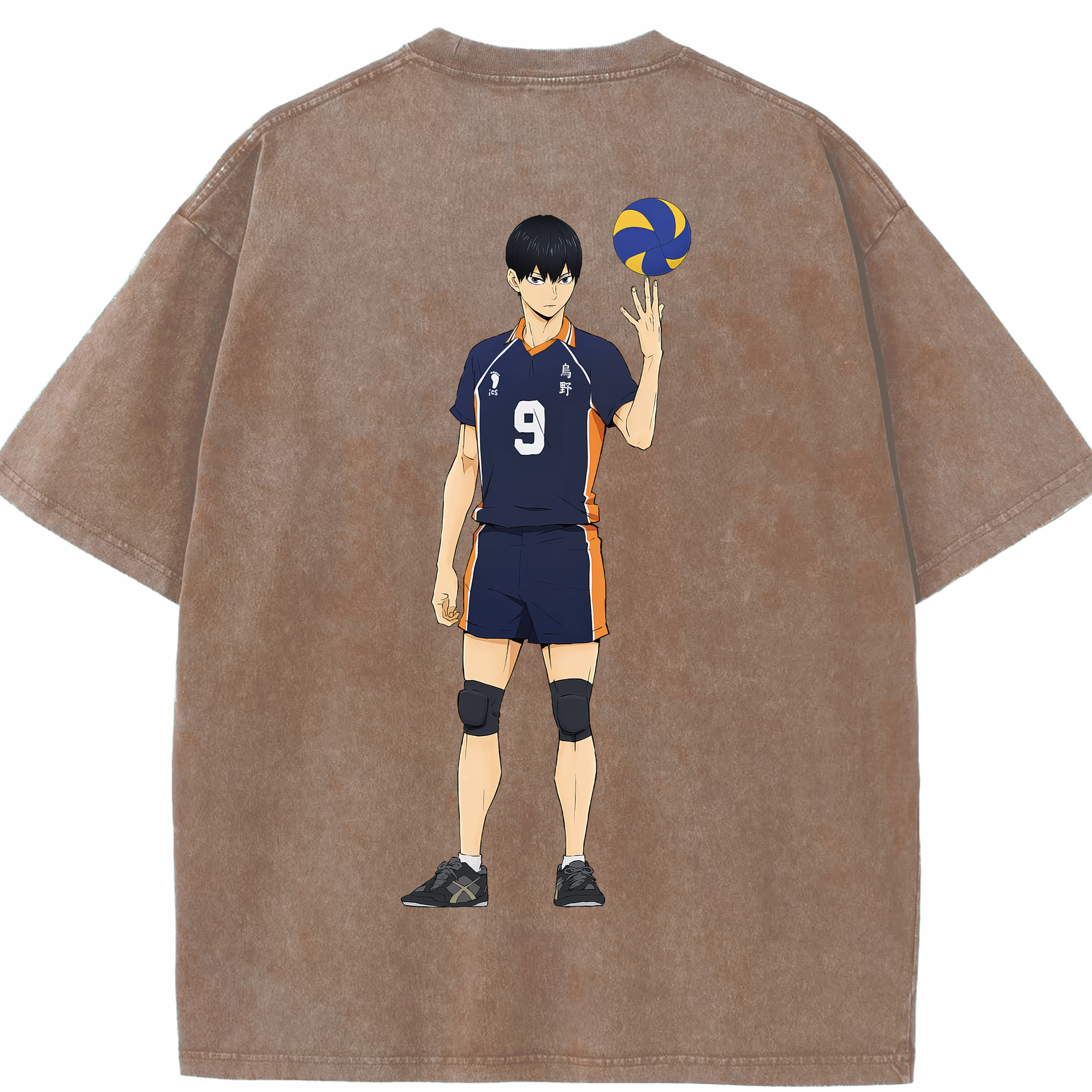 （画像用） ハイキュー!! Haikyu!! 綿100% ヴィンテージ風 半袖Tシャツ（背面プリント）