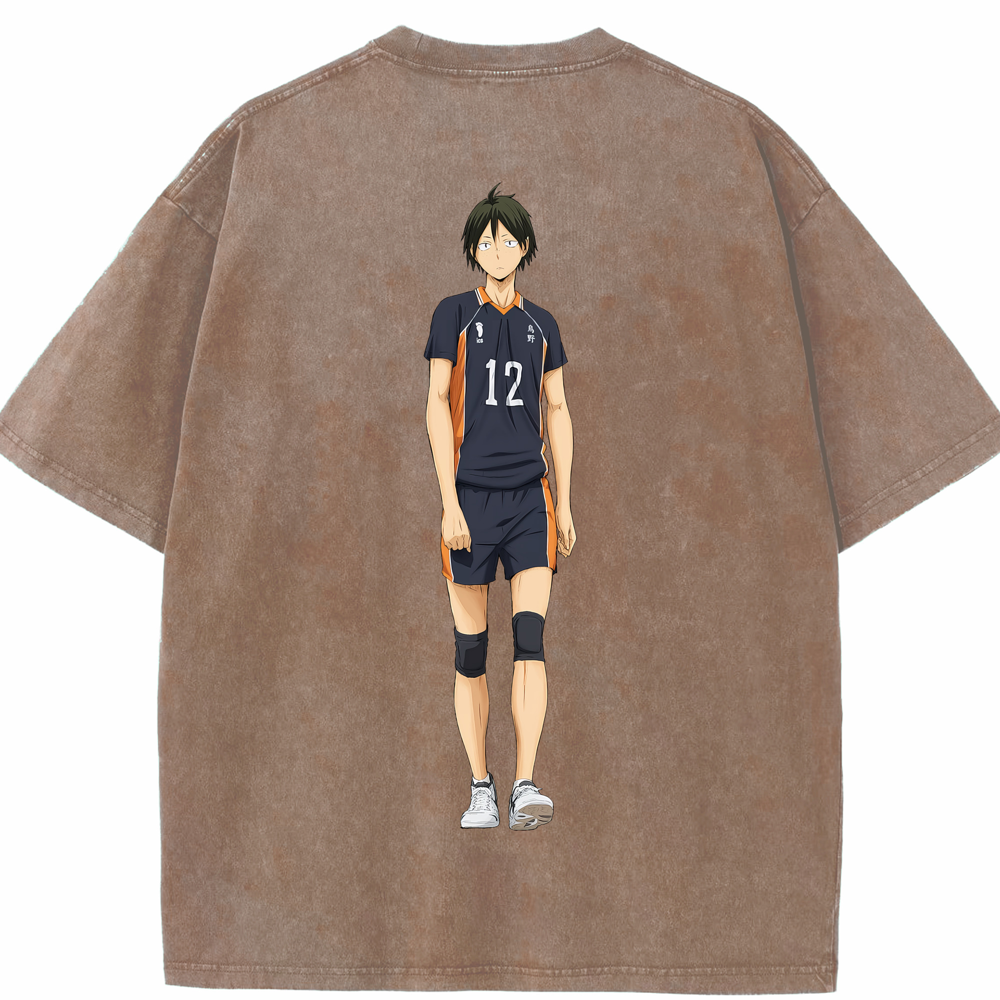 （画像用） ハイキュー!! Haikyu!! 綿100% ヴィンテージ風 半袖Tシャツ（背面プリント）