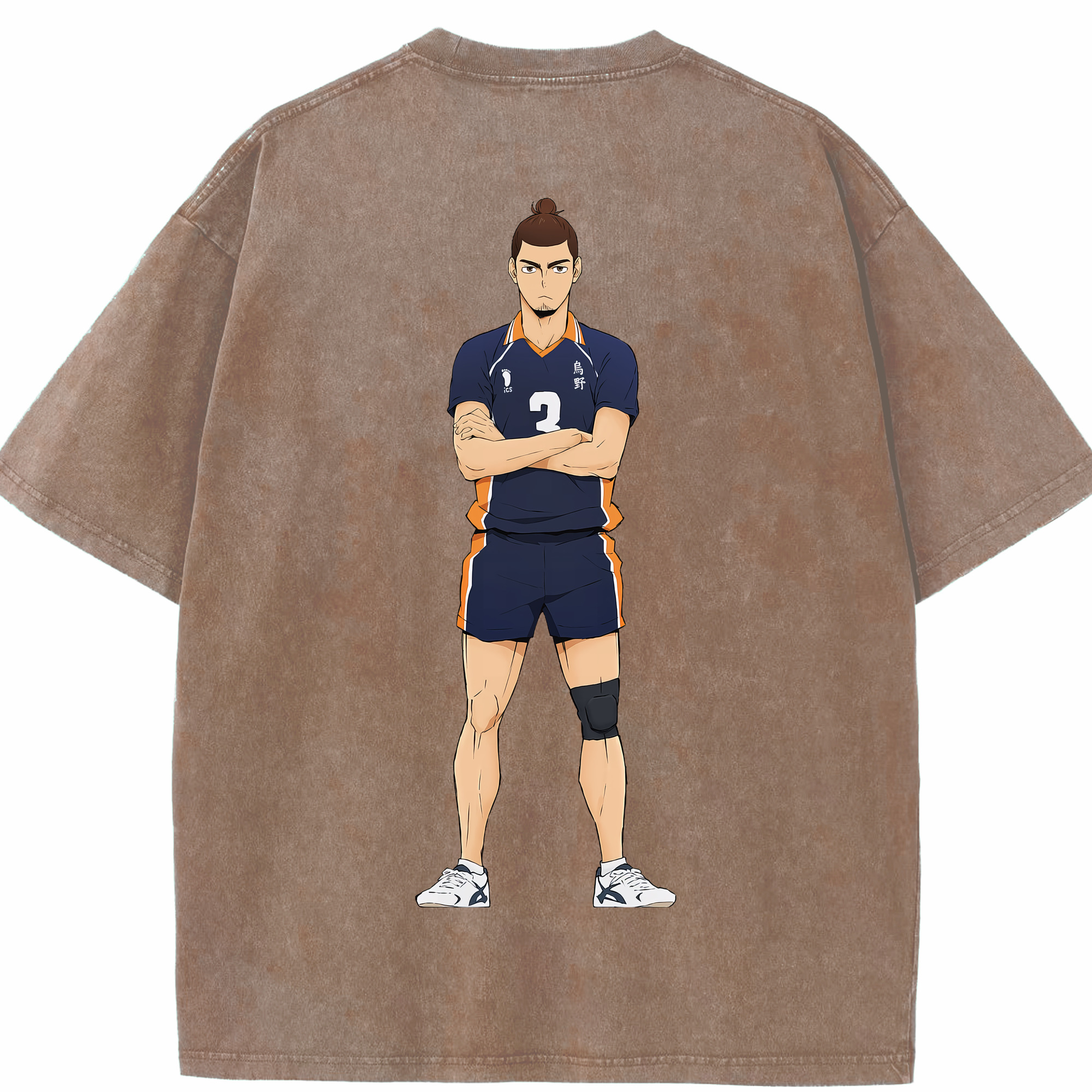 （画像用） ハイキュー!! Haikyu!! 綿100% ヴィンテージ風 半袖Tシャツ（背面プリント）
