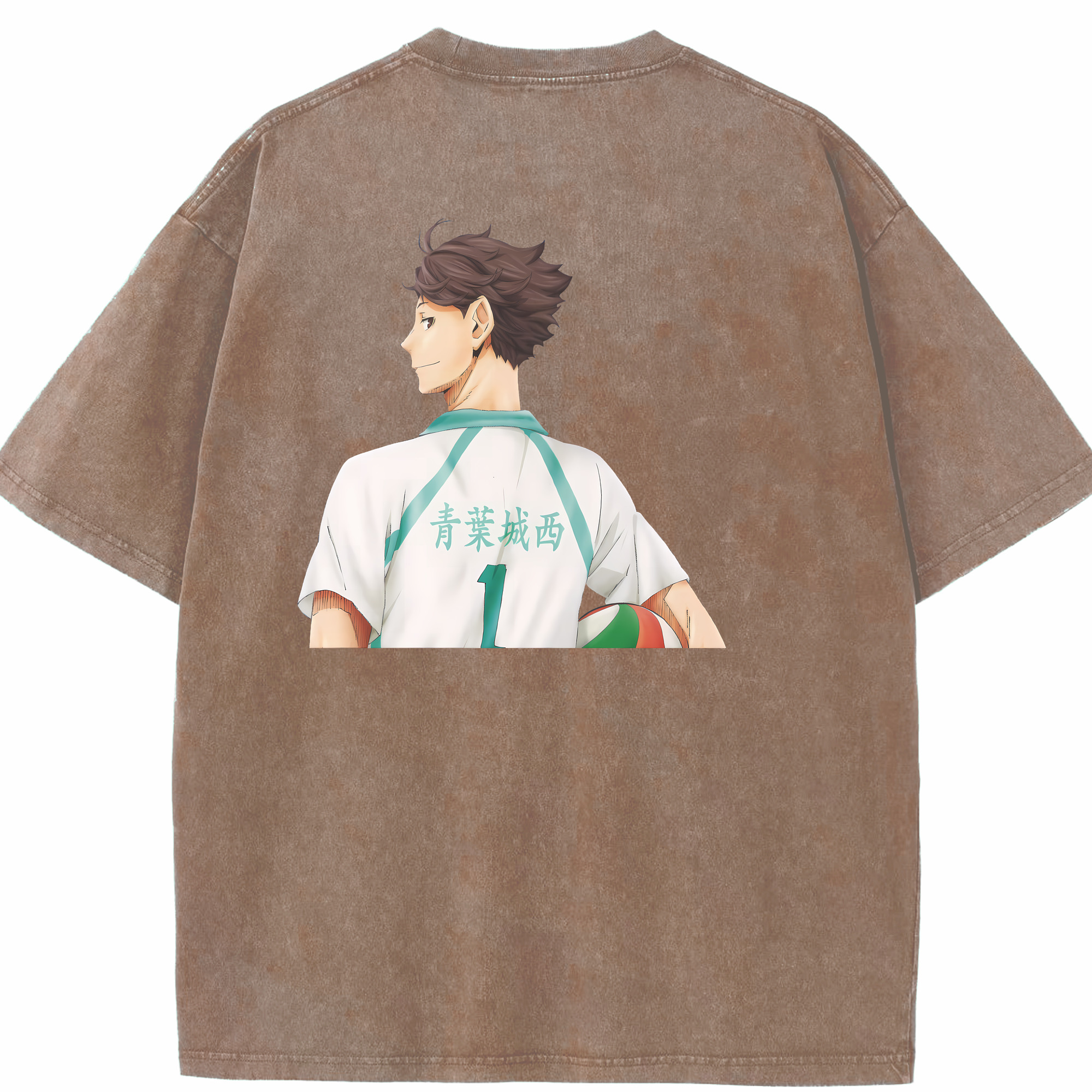 （画像用） ハイキュー!! Haikyu!! 綿100% ヴィンテージ風 半袖Tシャツ（背面プリント）