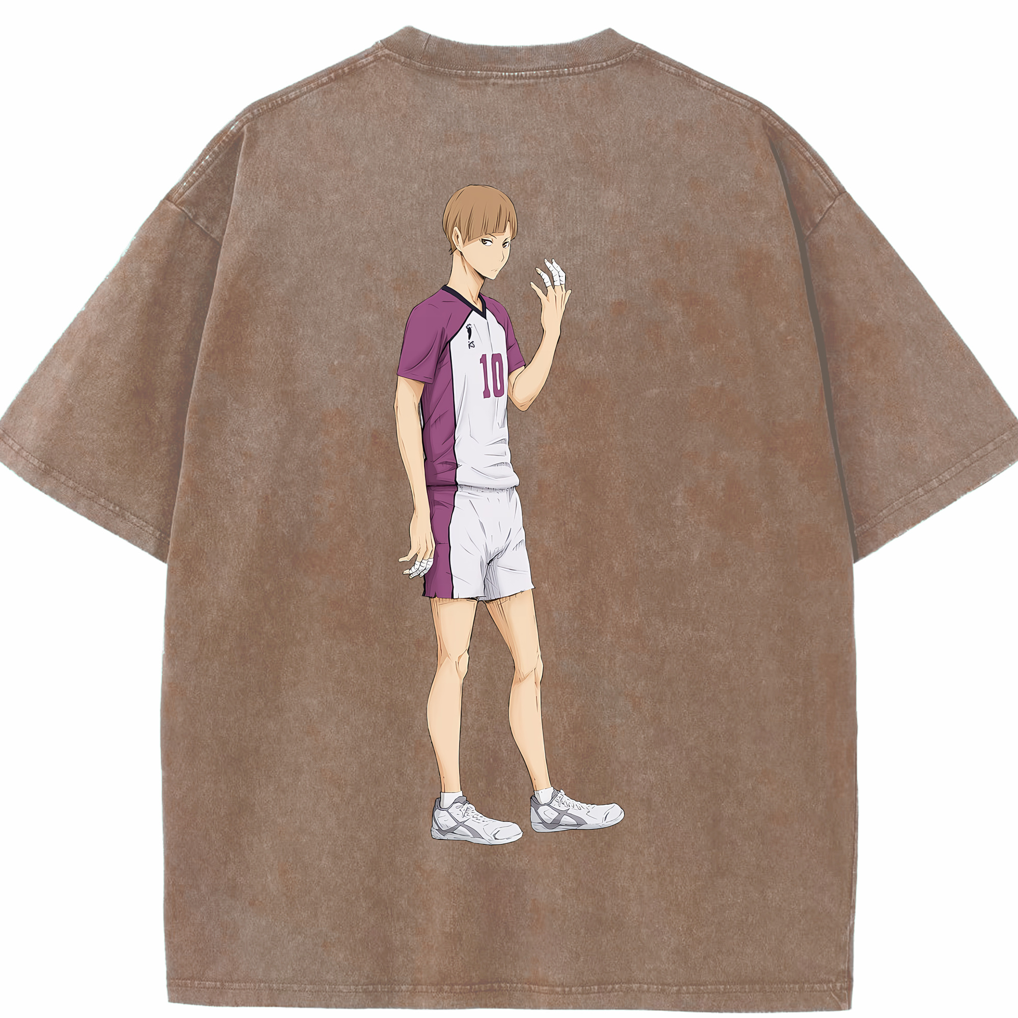 （画像用） ハイキュー!! Haikyu!! 綿100% ヴィンテージ風 半袖Tシャツ（背面プリント）