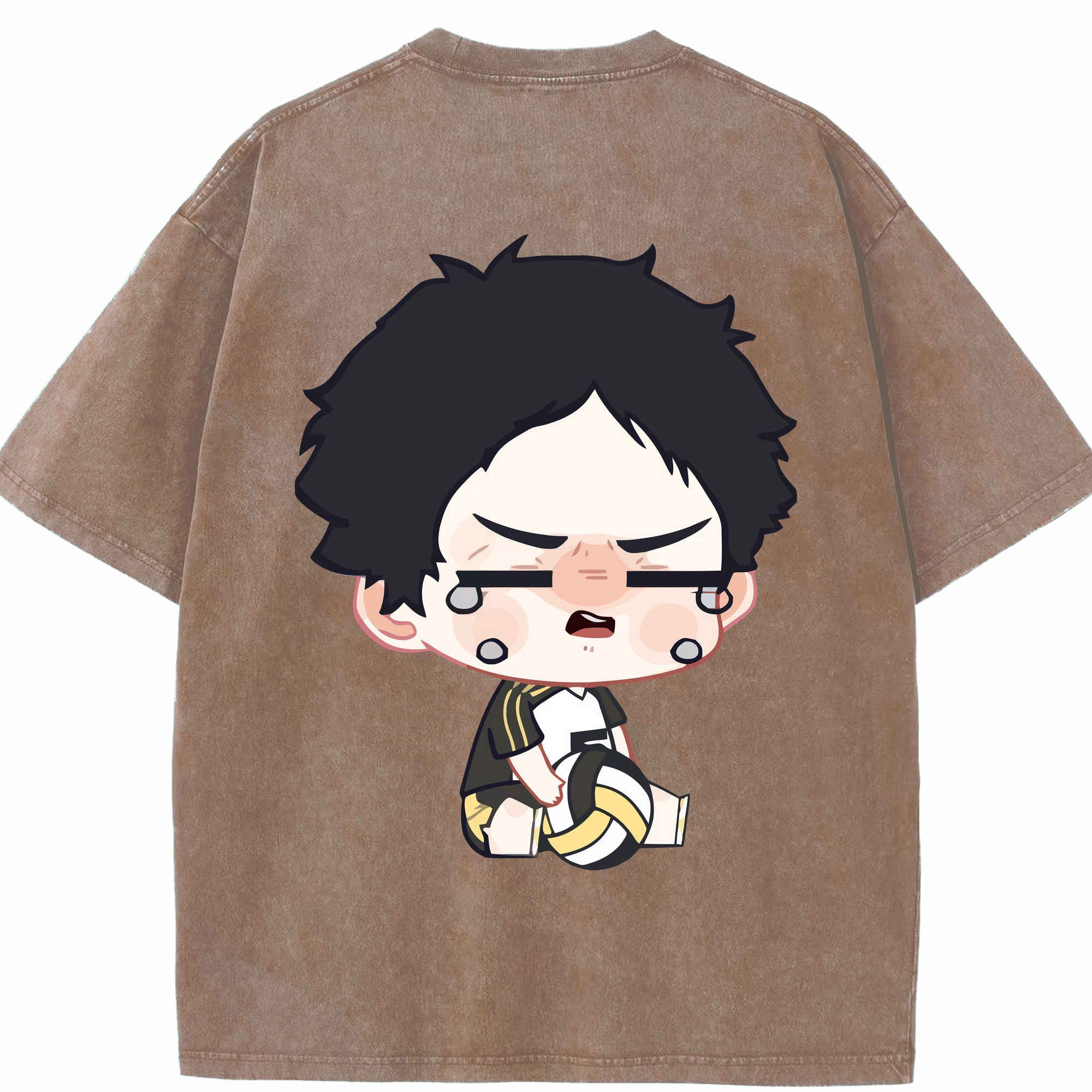 （画像用） ハイキュー!! Haikyu!! 綿100% ヴィンテージ風 半袖Tシャツ（背面プリント）