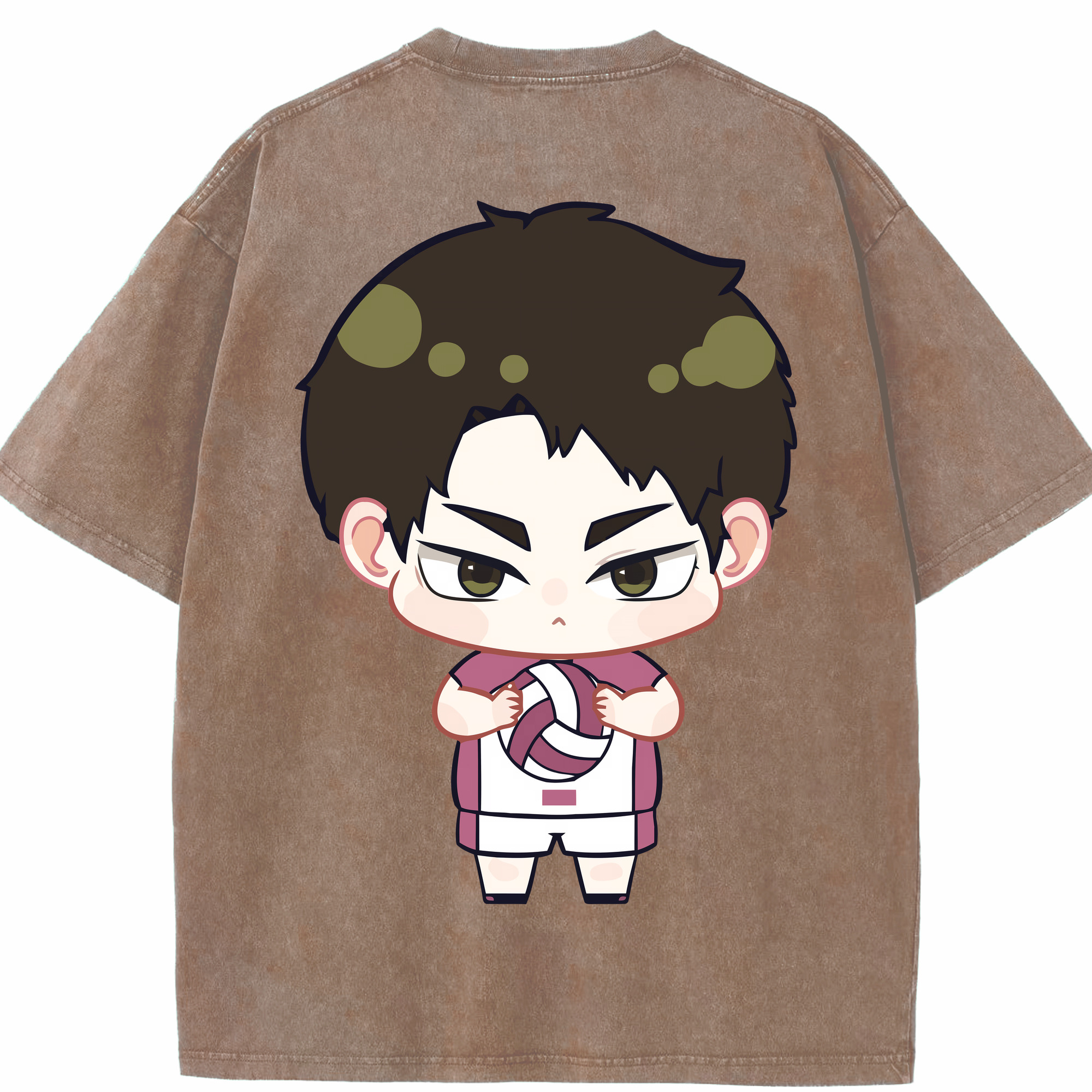 （画像用） ハイキュー!! Haikyu!! 綿100% ヴィンテージ風 半袖Tシャツ（背面プリント）