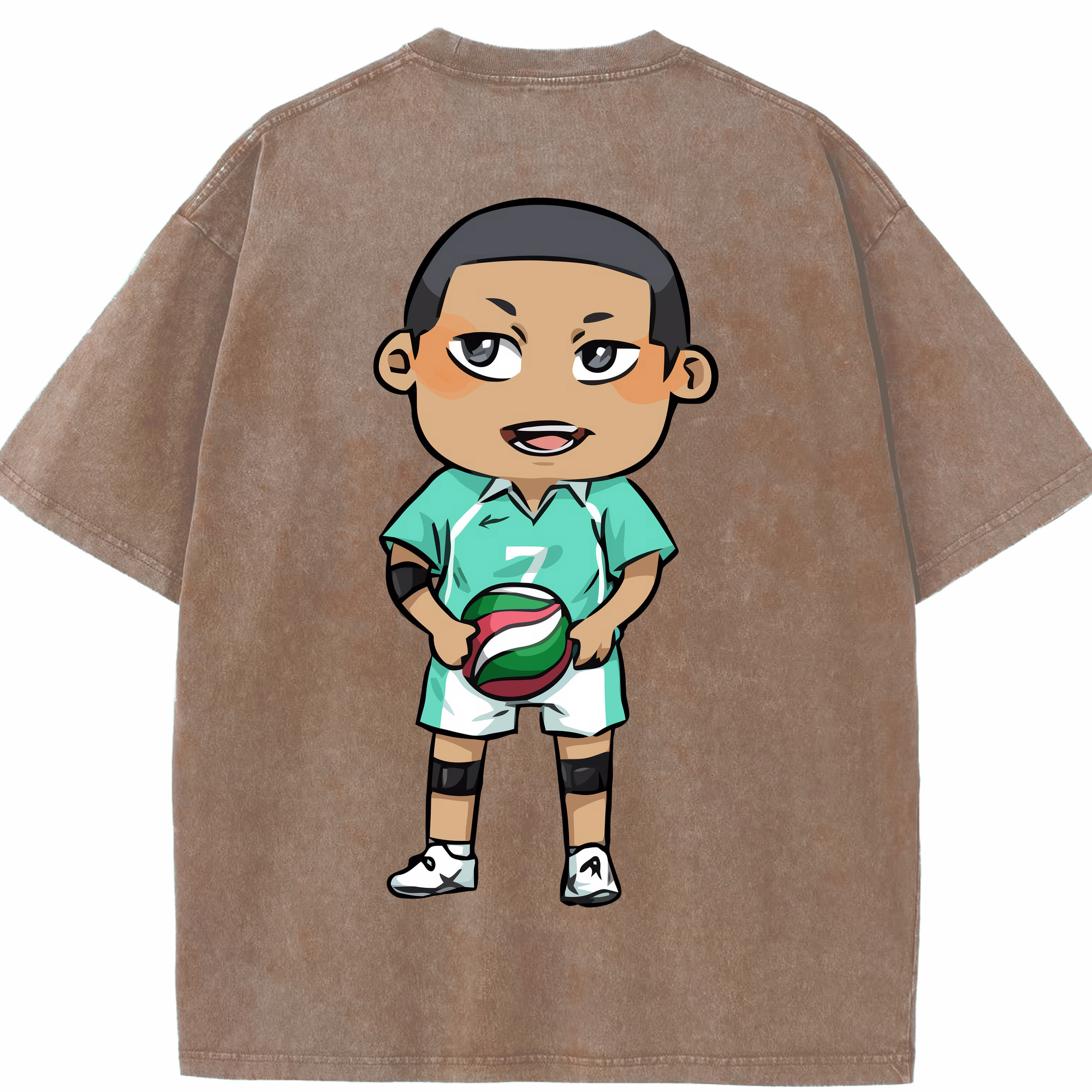 （画像用） ハイキュー!! Haikyu!! 綿100% ヴィンテージ風 半袖Tシャツ（背面プリント）