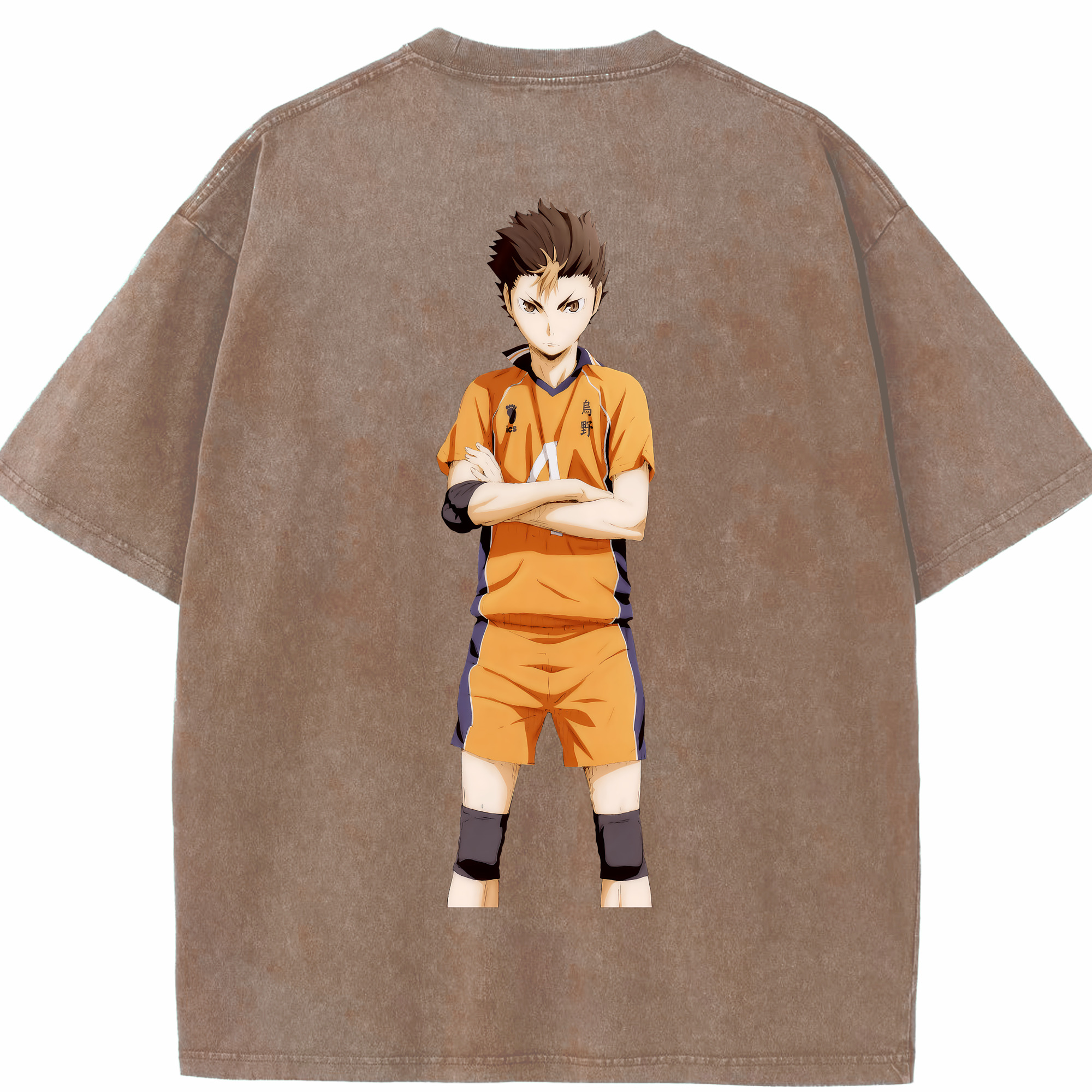 （画像用） ハイキュー!! Haikyu!! 綿100% ヴィンテージ風 半袖Tシャツ（背面プリント）