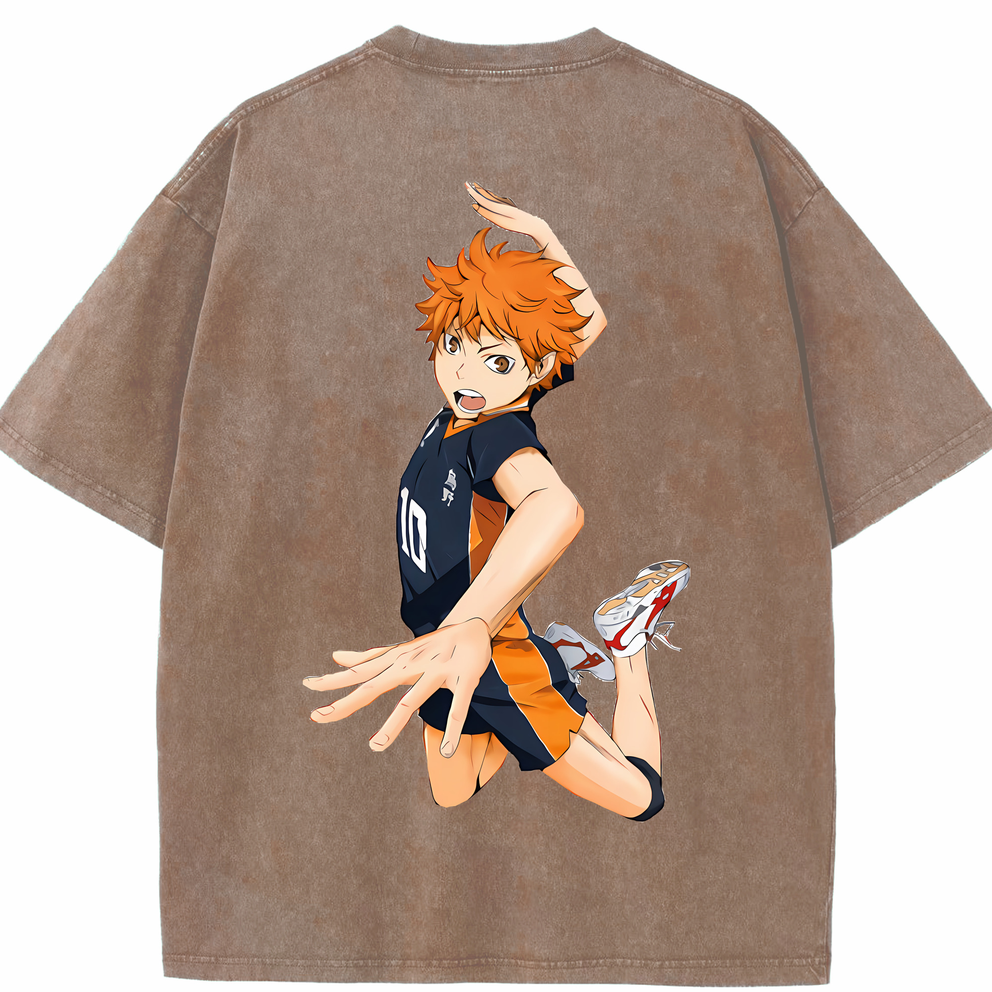 （画像用） ハイキュー!! Haikyu!! 綿100% ヴィンテージ風 半袖Tシャツ（背面プリント）