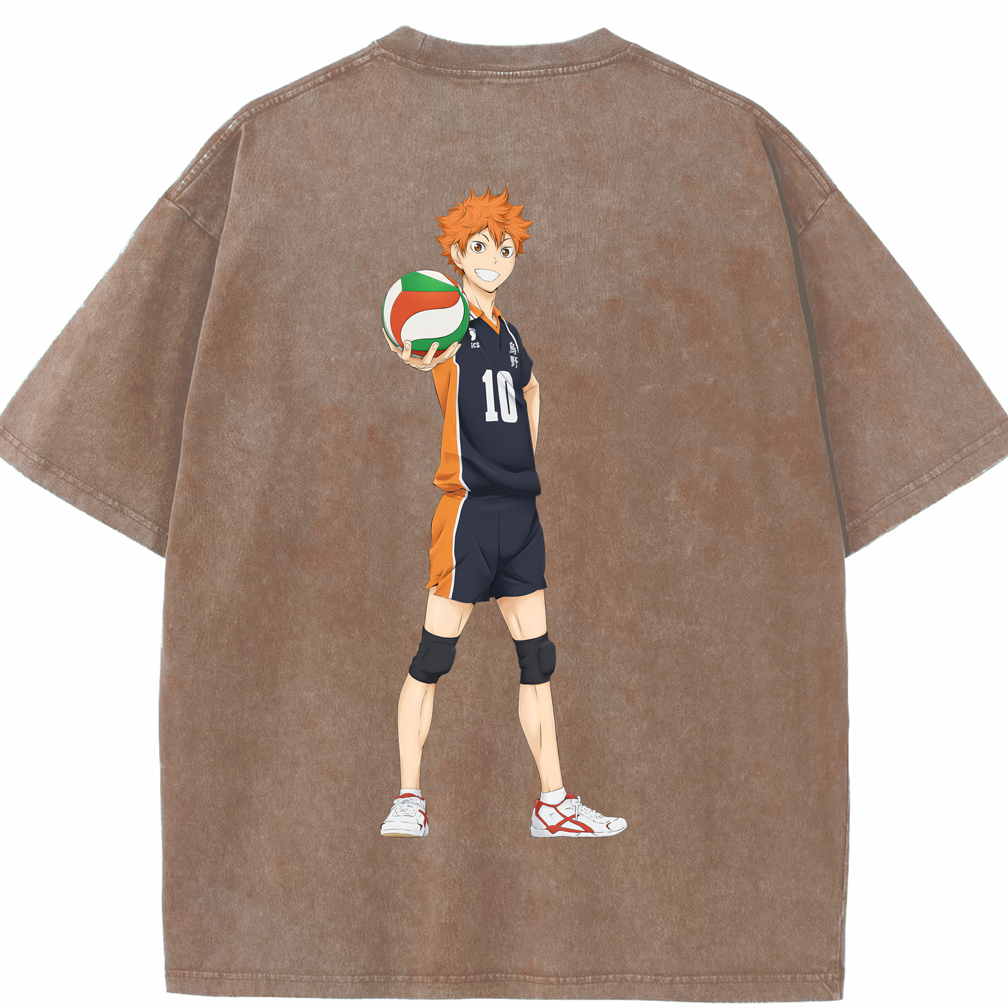 （画像用） ハイキュー!! Haikyu!! 綿100% ヴィンテージ風 半袖Tシャツ（背面プリント）
