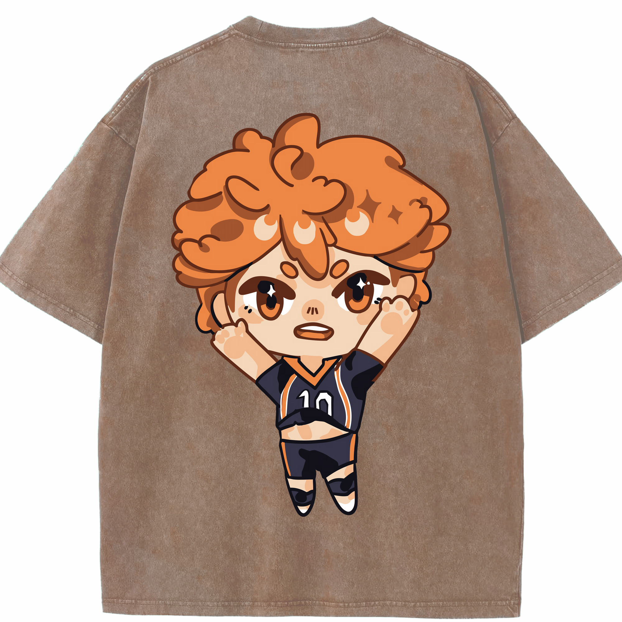 （画像用） ハイキュー!! Haikyu!! 綿100% ヴィンテージ風 半袖Tシャツ（背面プリント）