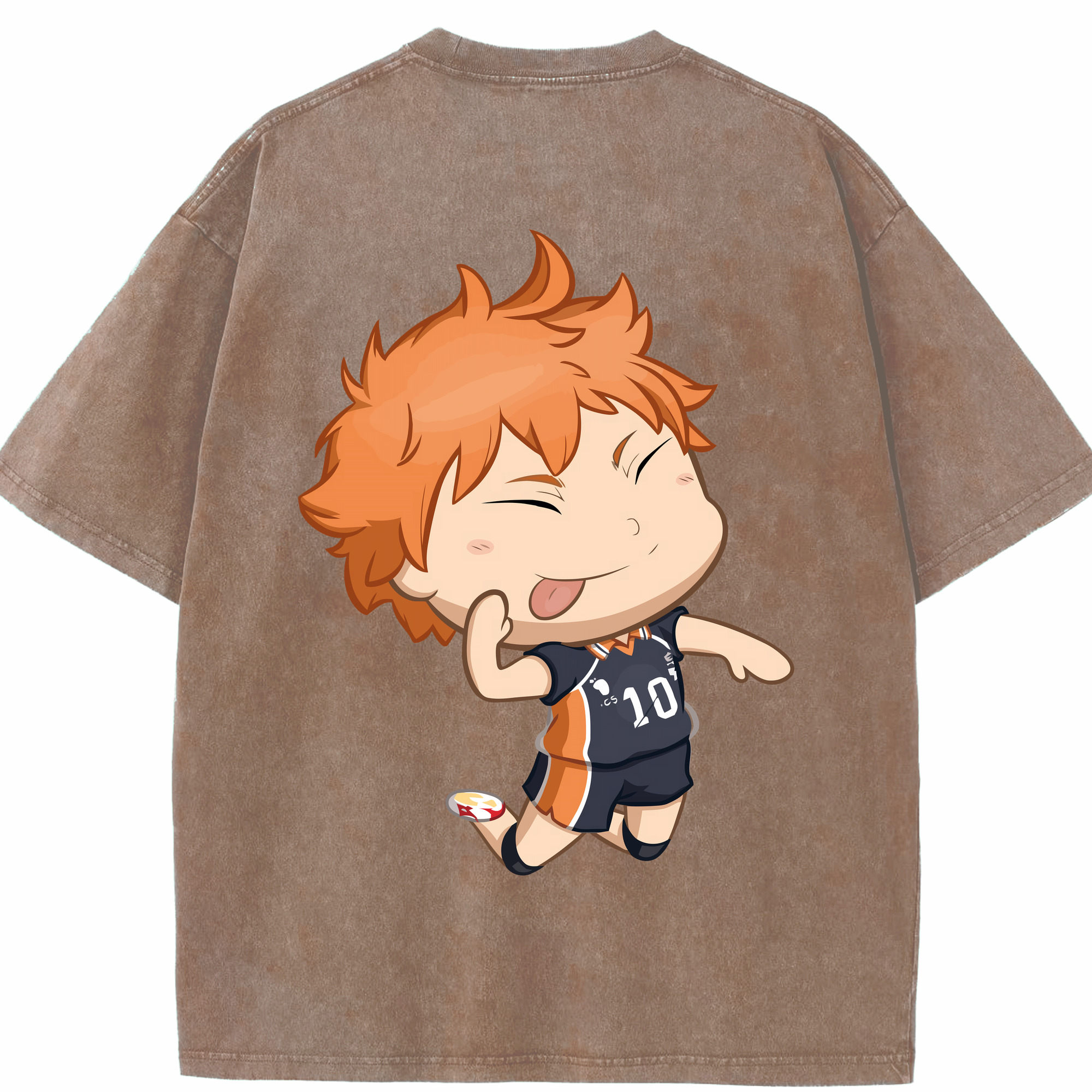 （画像用） ハイキュー!! Haikyu!! 綿100% ヴィンテージ風 半袖Tシャツ（背面プリント）