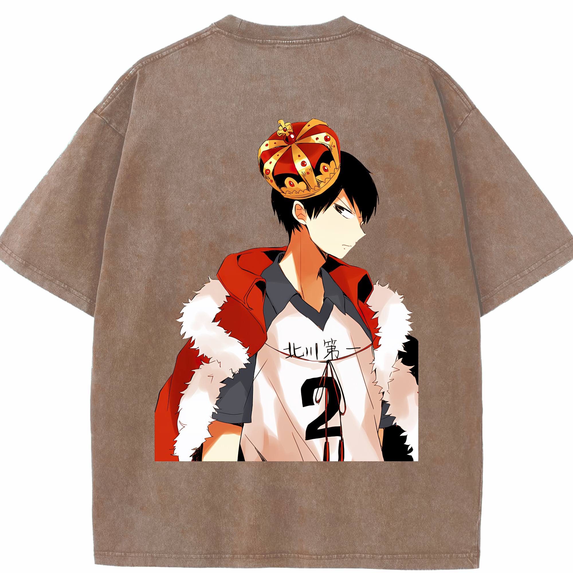 （画像用） ハイキュー!! Haikyu!! 綿100% ヴィンテージ風 半袖Tシャツ（背面プリント）