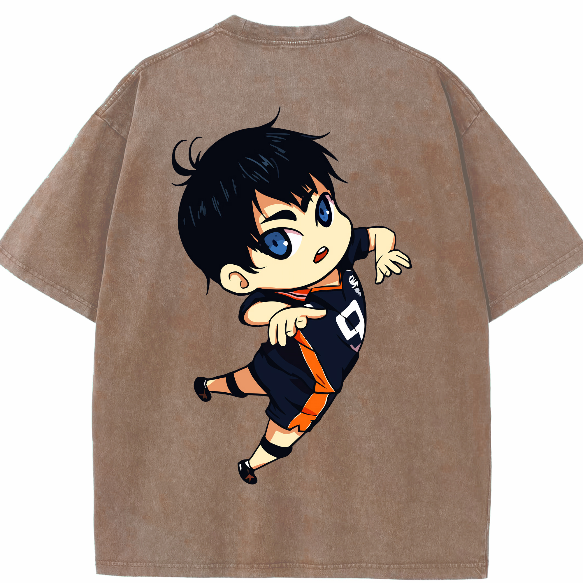 （画像用） ハイキュー!! Haikyu!! 綿100% ヴィンテージ風 半袖Tシャツ（背面プリント）