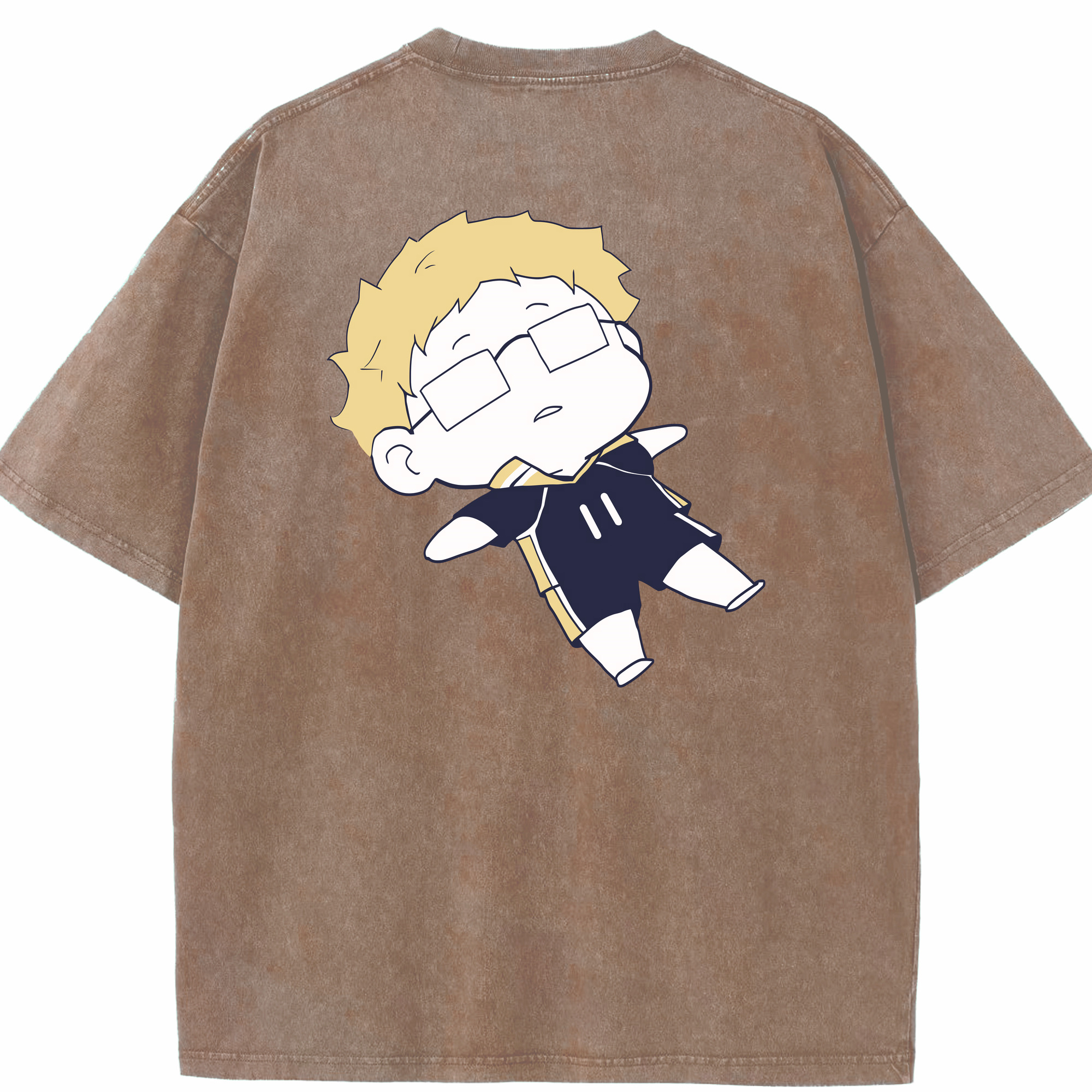 （画像用） ハイキュー!! Haikyu!! 綿100% ヴィンテージ風 半袖Tシャツ（背面プリント）