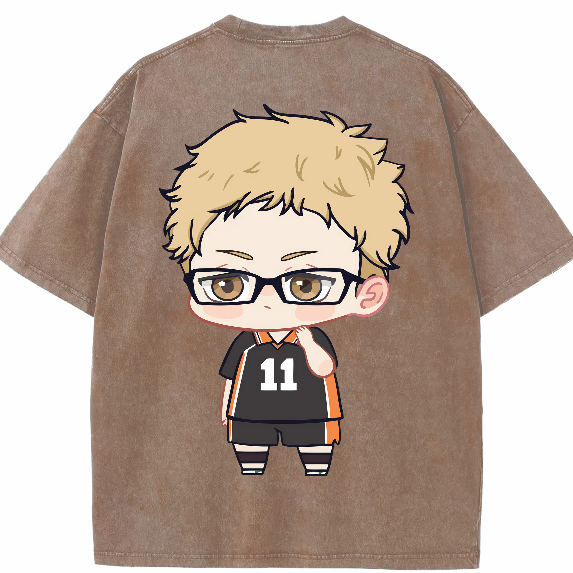 （画像用） ハイキュー!! Haikyu!! 綿100% ヴィンテージ風 半袖Tシャツ（背面プリント）