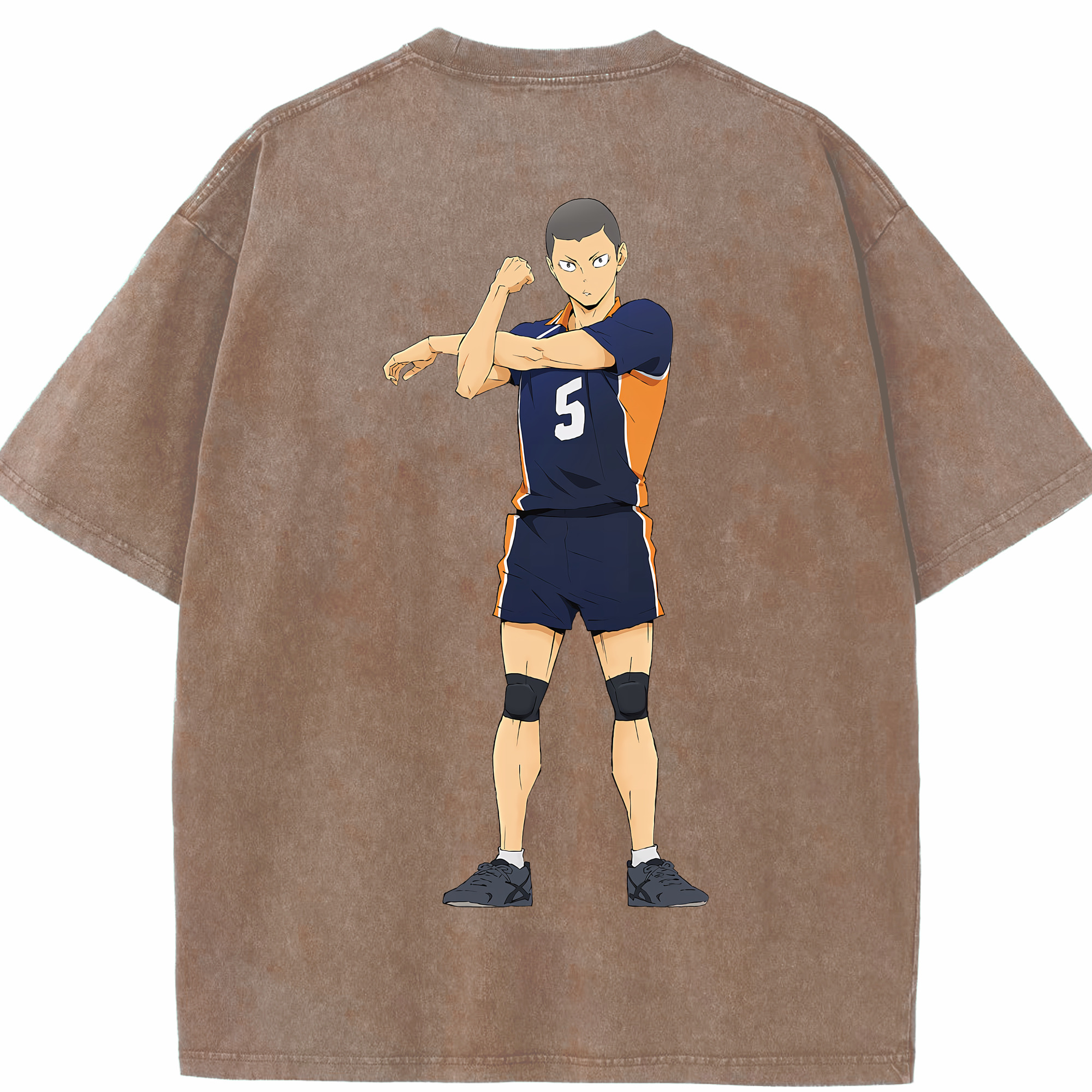 （画像用） ハイキュー!! Haikyu!! 綿100% ヴィンテージ風 半袖Tシャツ（背面プリント）