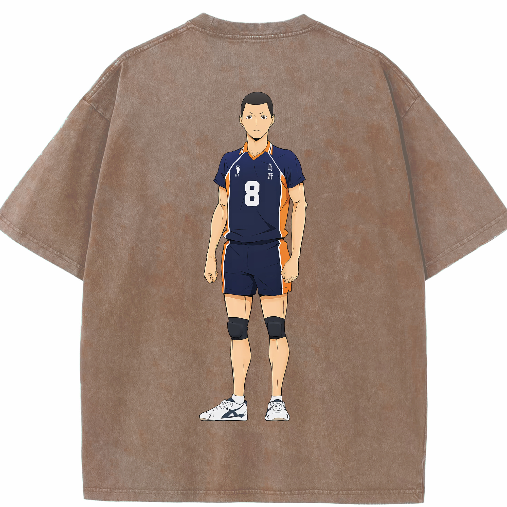 （画像用） ハイキュー!! Haikyu!! 綿100% ヴィンテージ風 半袖Tシャツ（背面プリント）