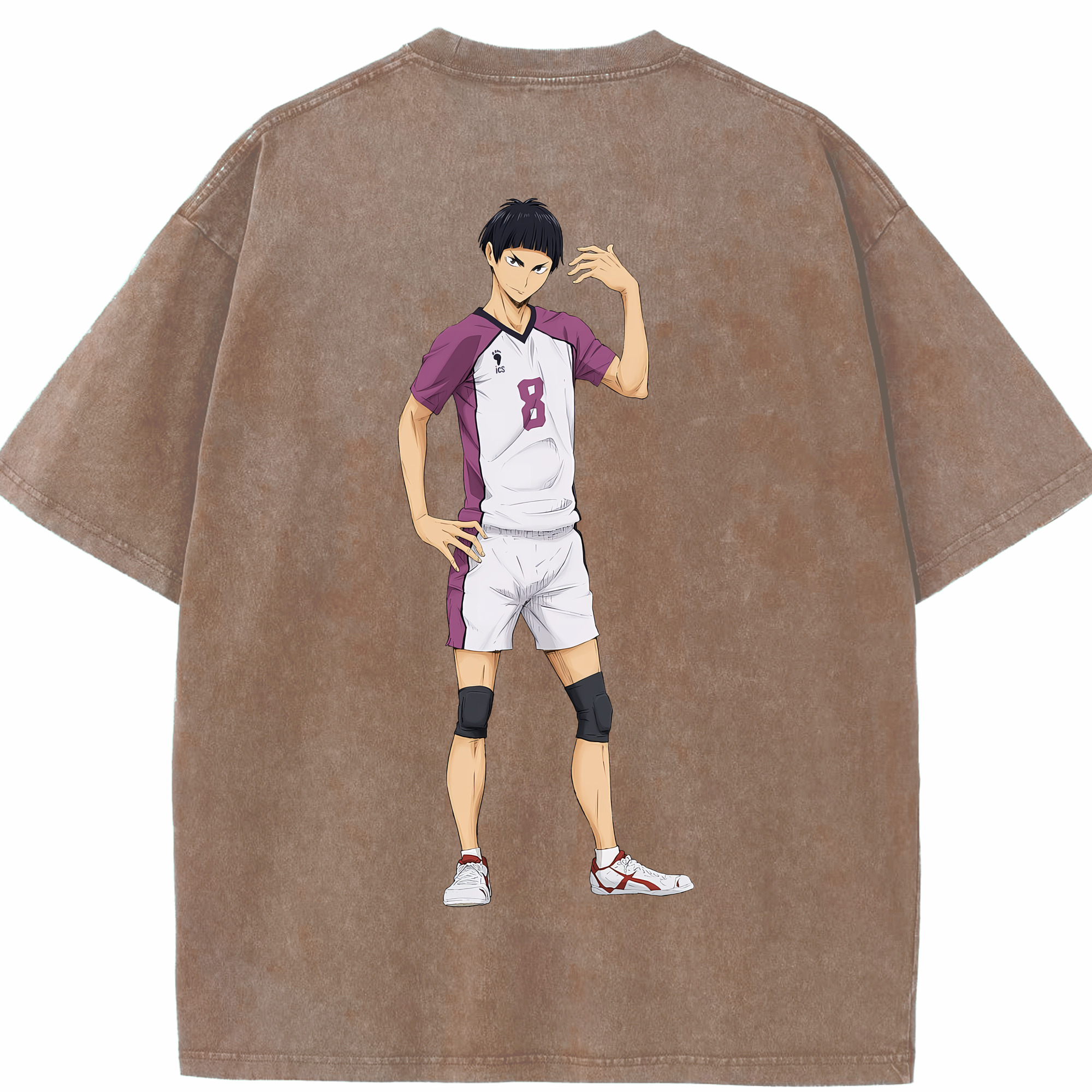 （画像用） ハイキュー!! Haikyu!! 綿100% ヴィンテージ風 半袖Tシャツ（背面プリント）