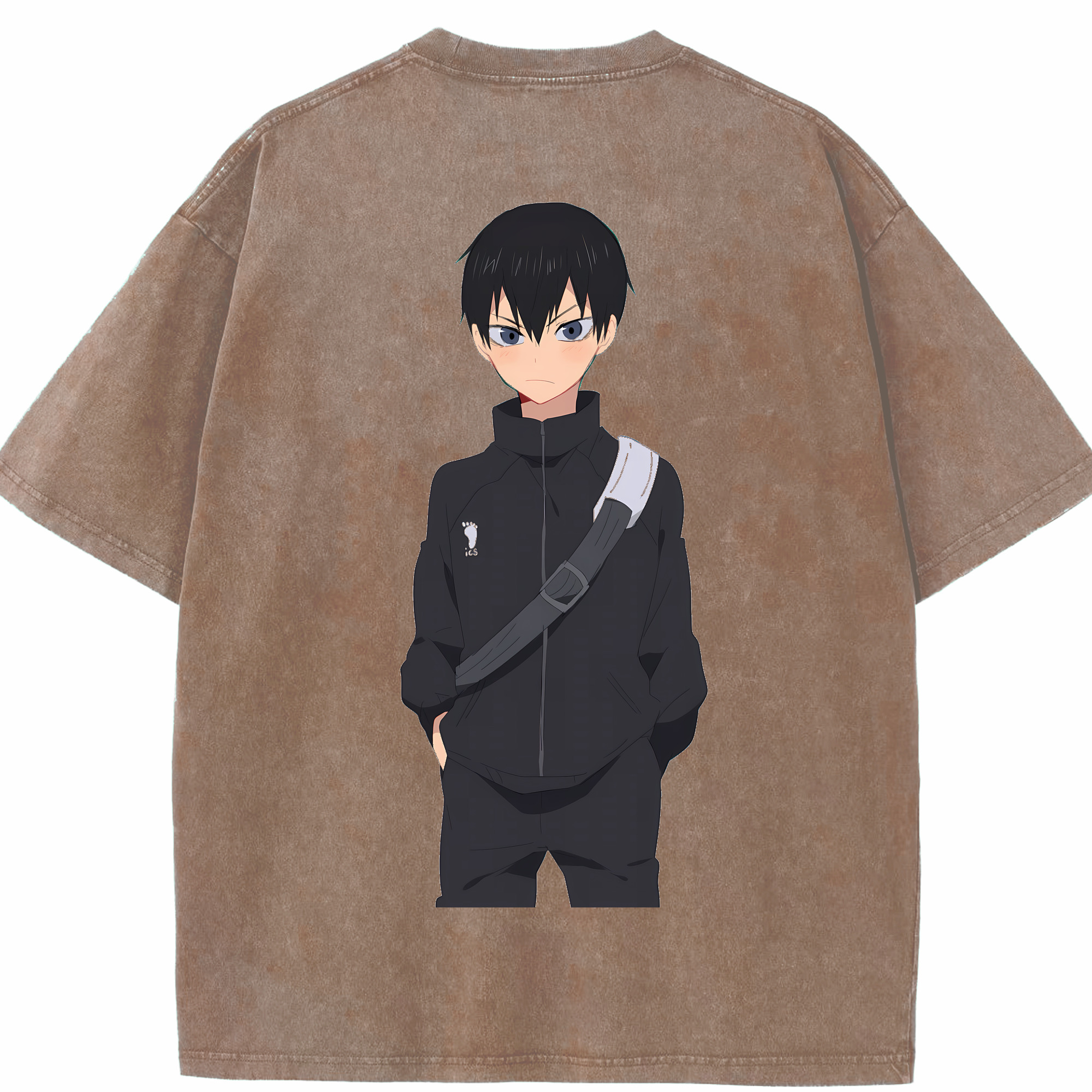 （画像用） ハイキュー!! Haikyu!! 綿100% ヴィンテージ風 半袖Tシャツ（背面プリント）
