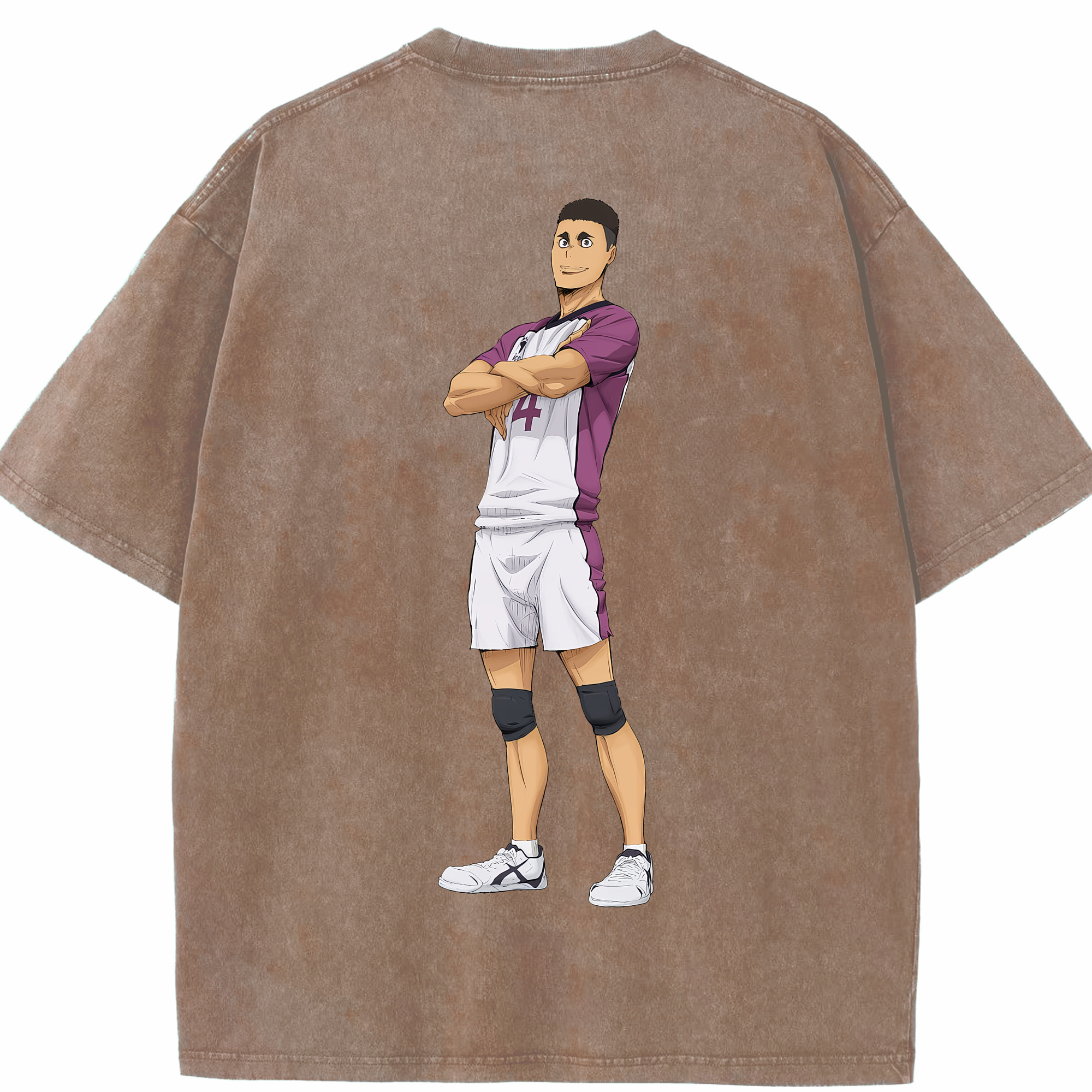 （画像用） ハイキュー!! Haikyu!! 綿100% ヴィンテージ風 半袖Tシャツ（背面プリント）