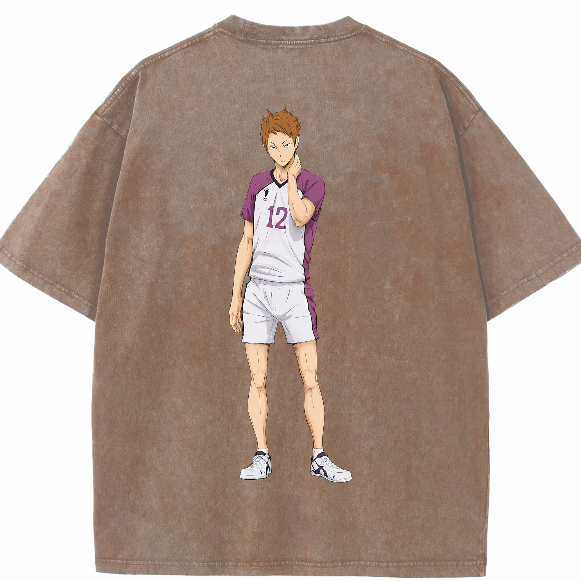 （画像用） ハイキュー!! Haikyu!! 綿100% ヴィンテージ風 半袖Tシャツ（背面プリント）