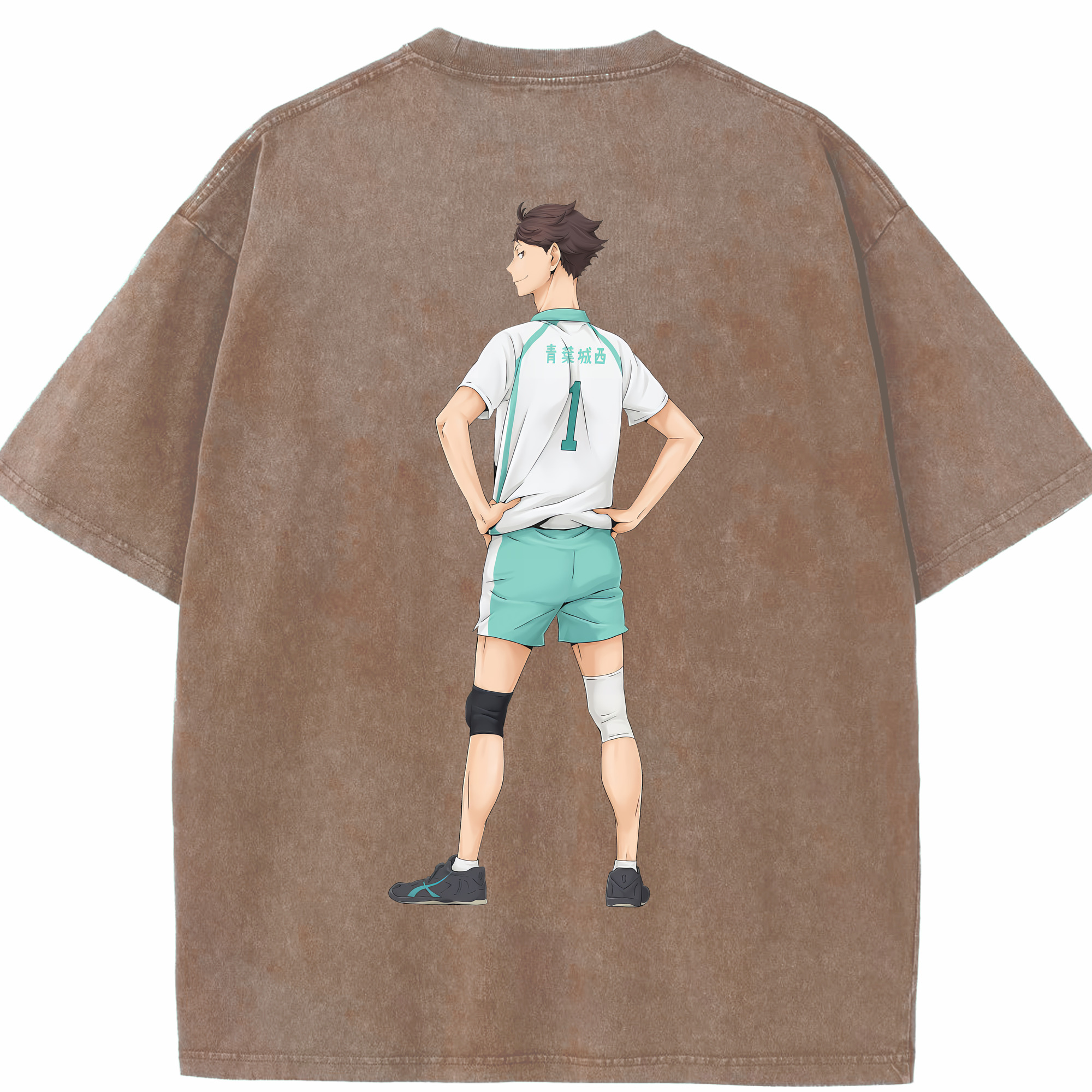 （画像用） ハイキュー!! Haikyu!! 綿100% ヴィンテージ風 半袖Tシャツ（背面プリント）