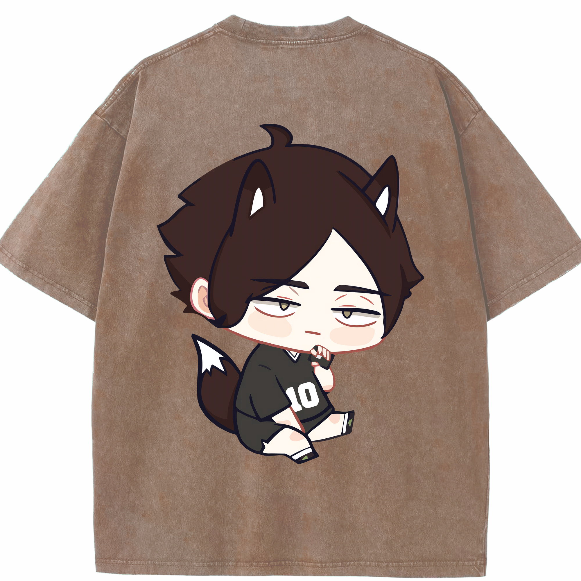 （画像用） ハイキュー!! Haikyu!! 綿100% ヴィンテージ風 半袖Tシャツ（背面プリント）
