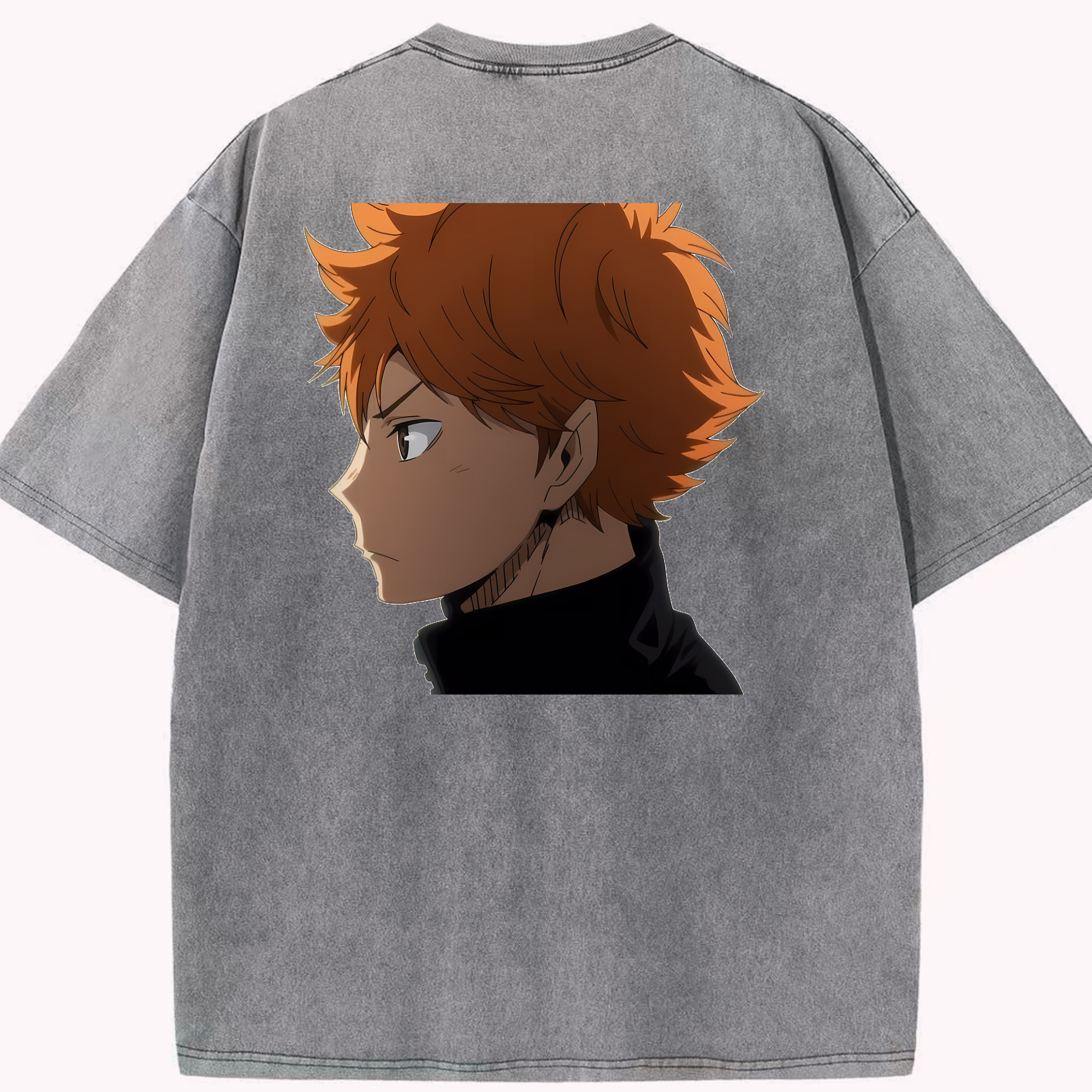 （画像用） ハイキュー!! Haikyu!! 綿100% ヴィンテージ風 半袖Tシャツ（背面プリント）
