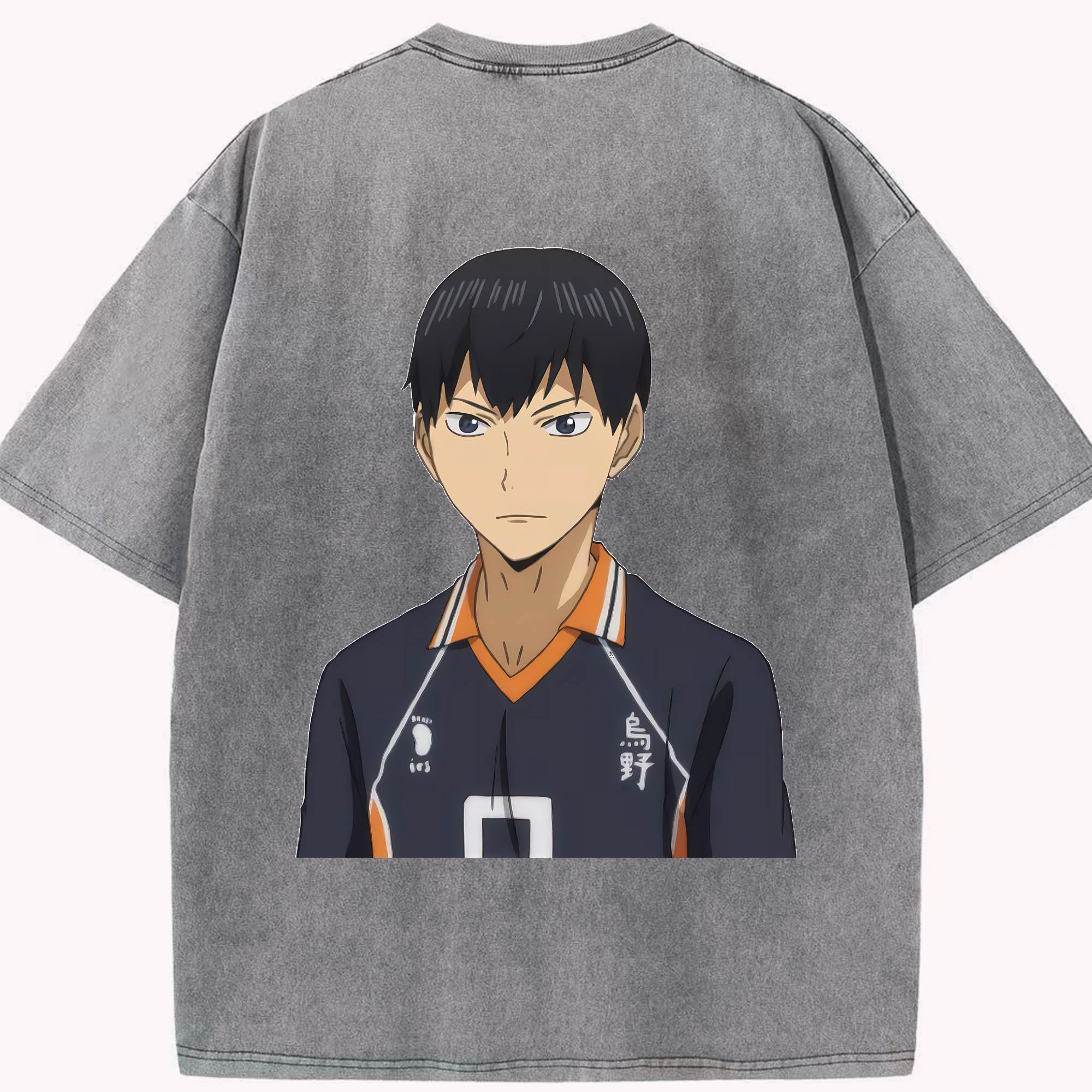 （画像用） ハイキュー!! Haikyu!! 綿100% ヴィンテージ風 半袖Tシャツ（背面プリント）