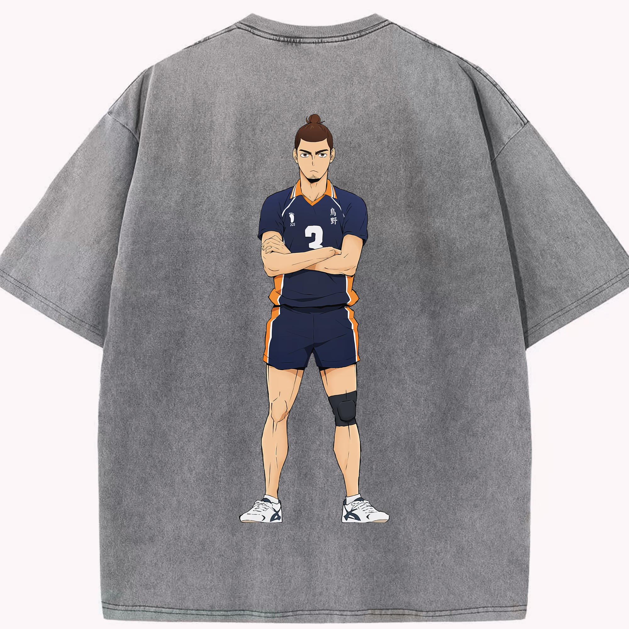 （画像用） ハイキュー!! Haikyu!! 綿100% ヴィンテージ風 半袖Tシャツ（背面プリント）